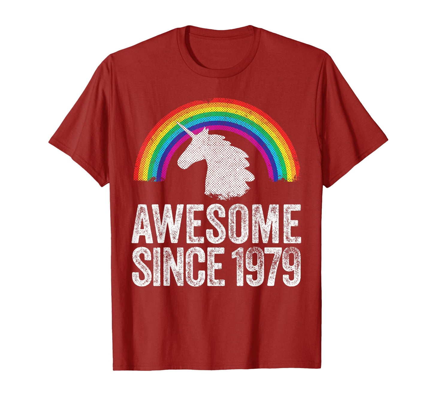 1979 45th Birthday Gift Unicorn Rainbow 45 Years Old Women T-Shirt