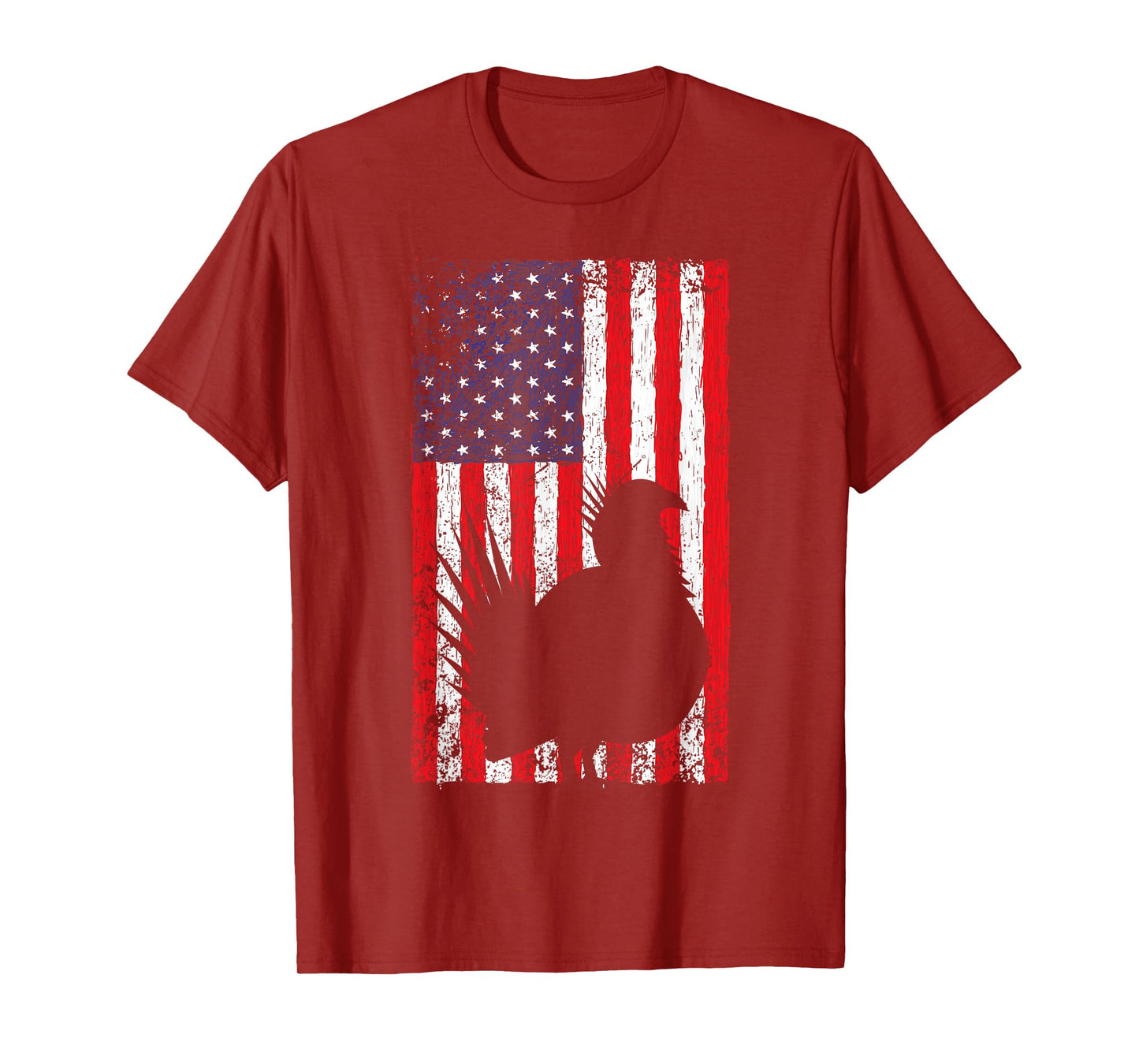 Sage Grouse American Flag Vintage Western Bird Country T-Shirt