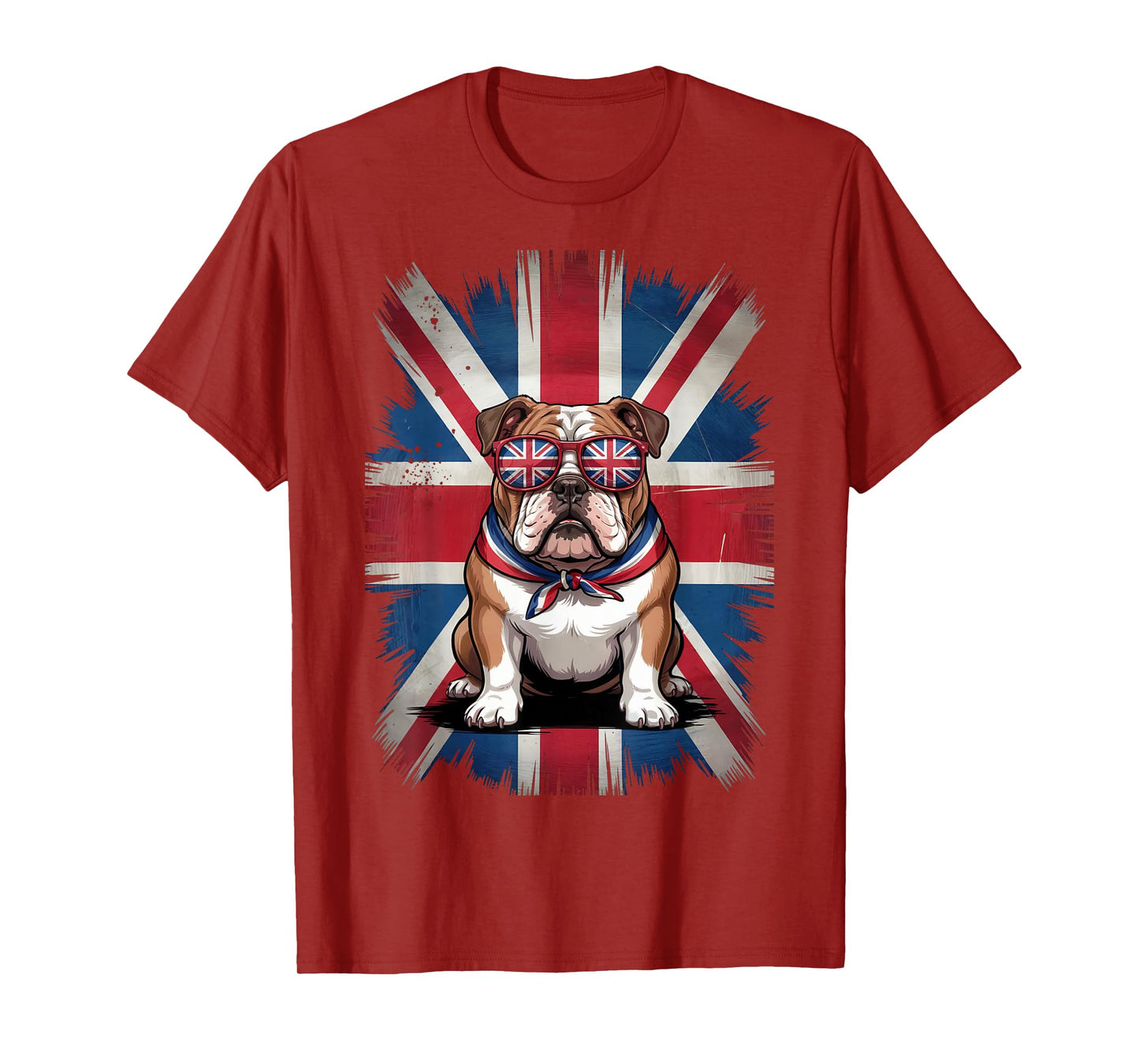 English Bulldog UK Flag Union Jack Women Men UK British Flag T-Shirt
