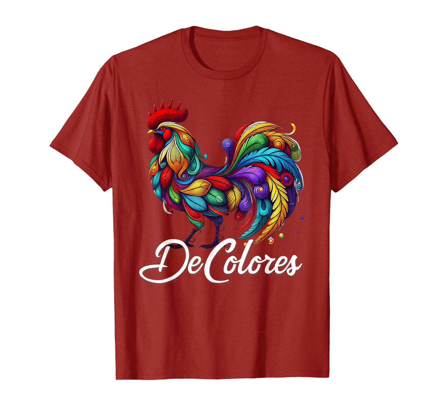 DeColores Cursillo Rainbow Rooster Catholic T-Shirt