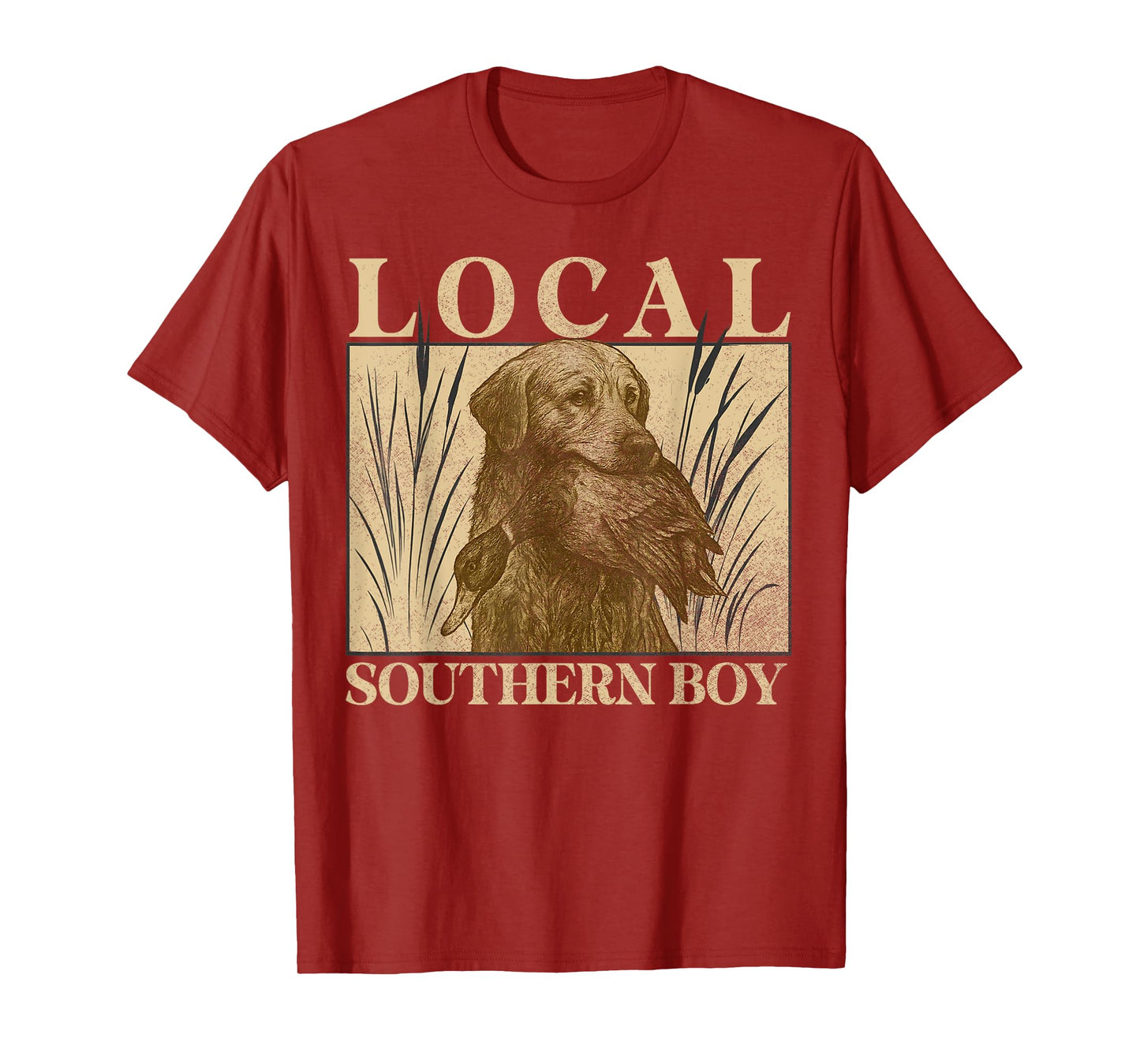 Local Southern Boy Duck Hunting Black Lab Outdoor Vintage T-Shirt