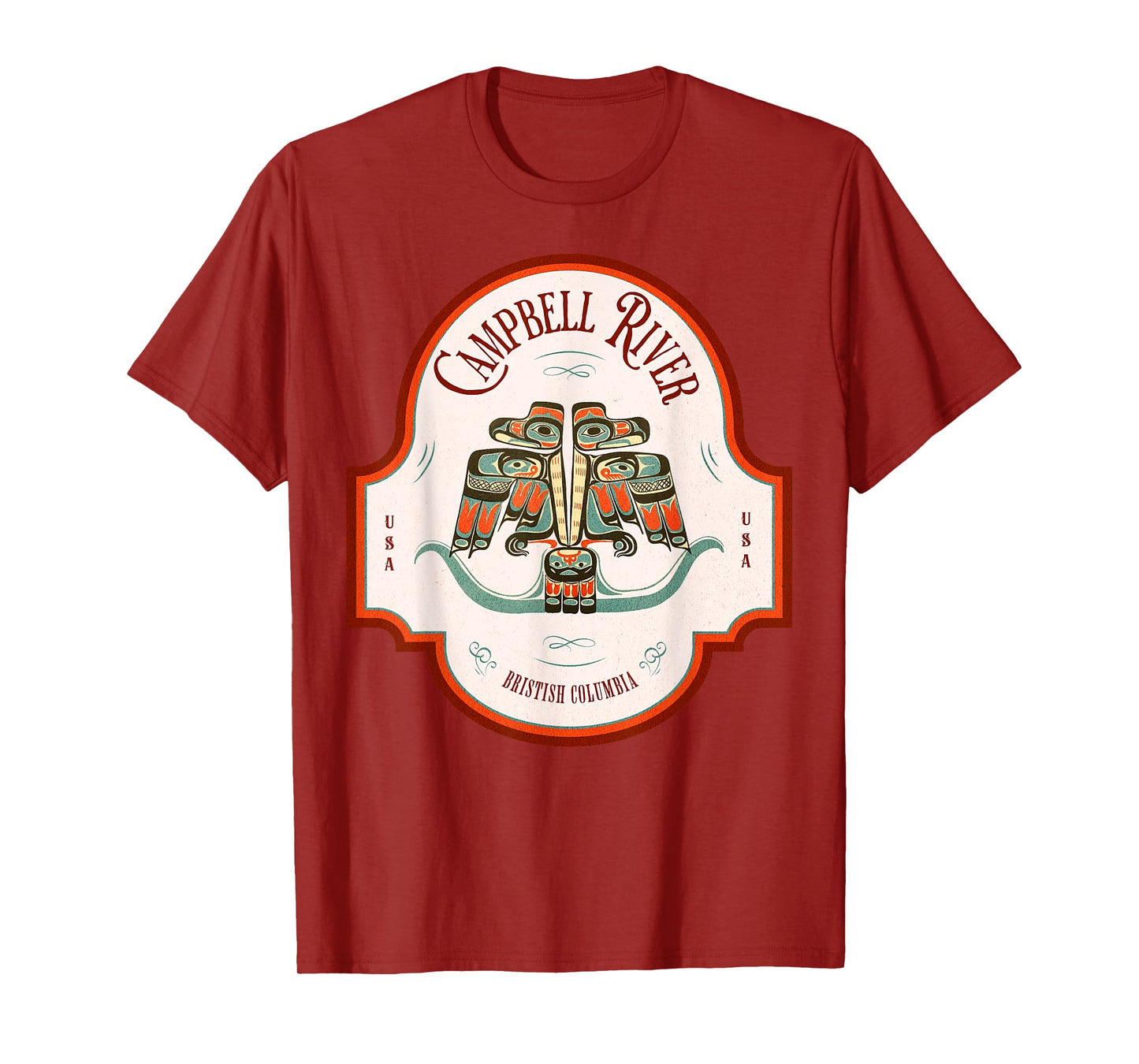 Campbell River BC Thunderbird Art Pacific Northwest Native T-Shirt