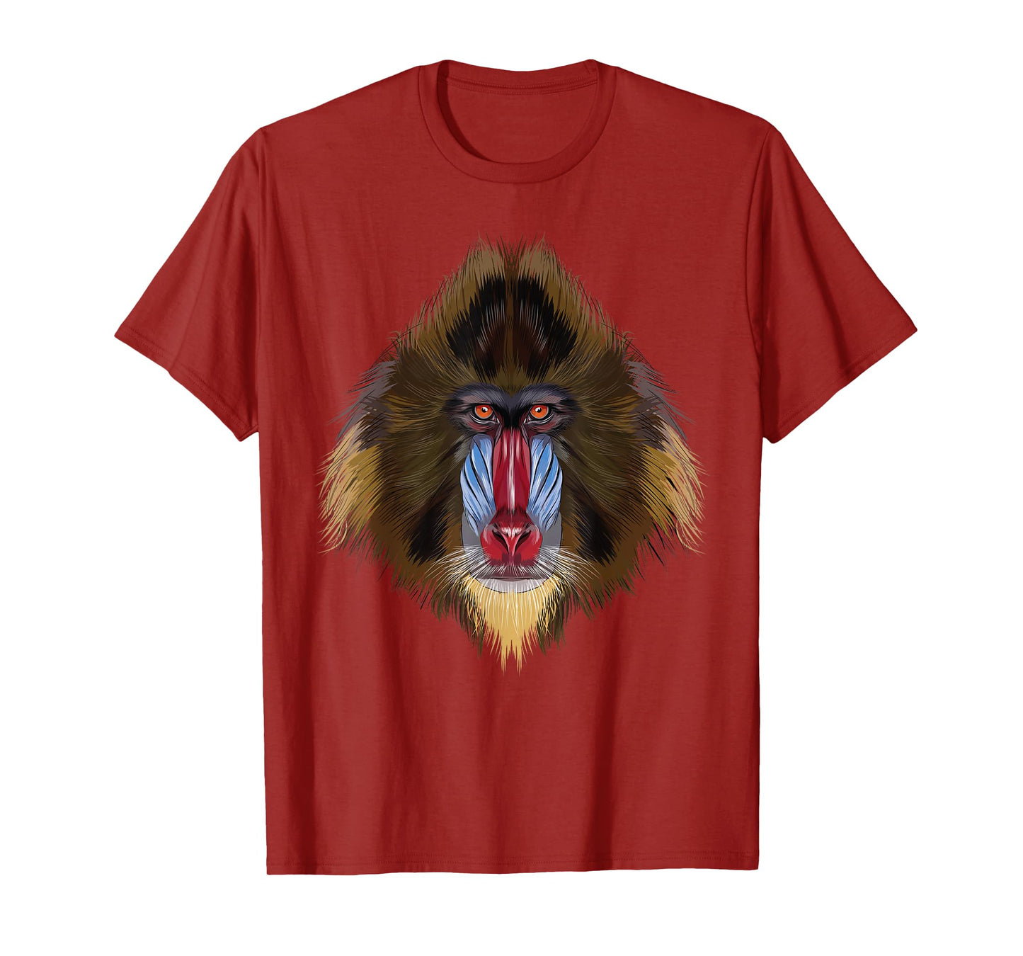 monkey Mandrill head art for lovers of African Safari Animal T-Shirt