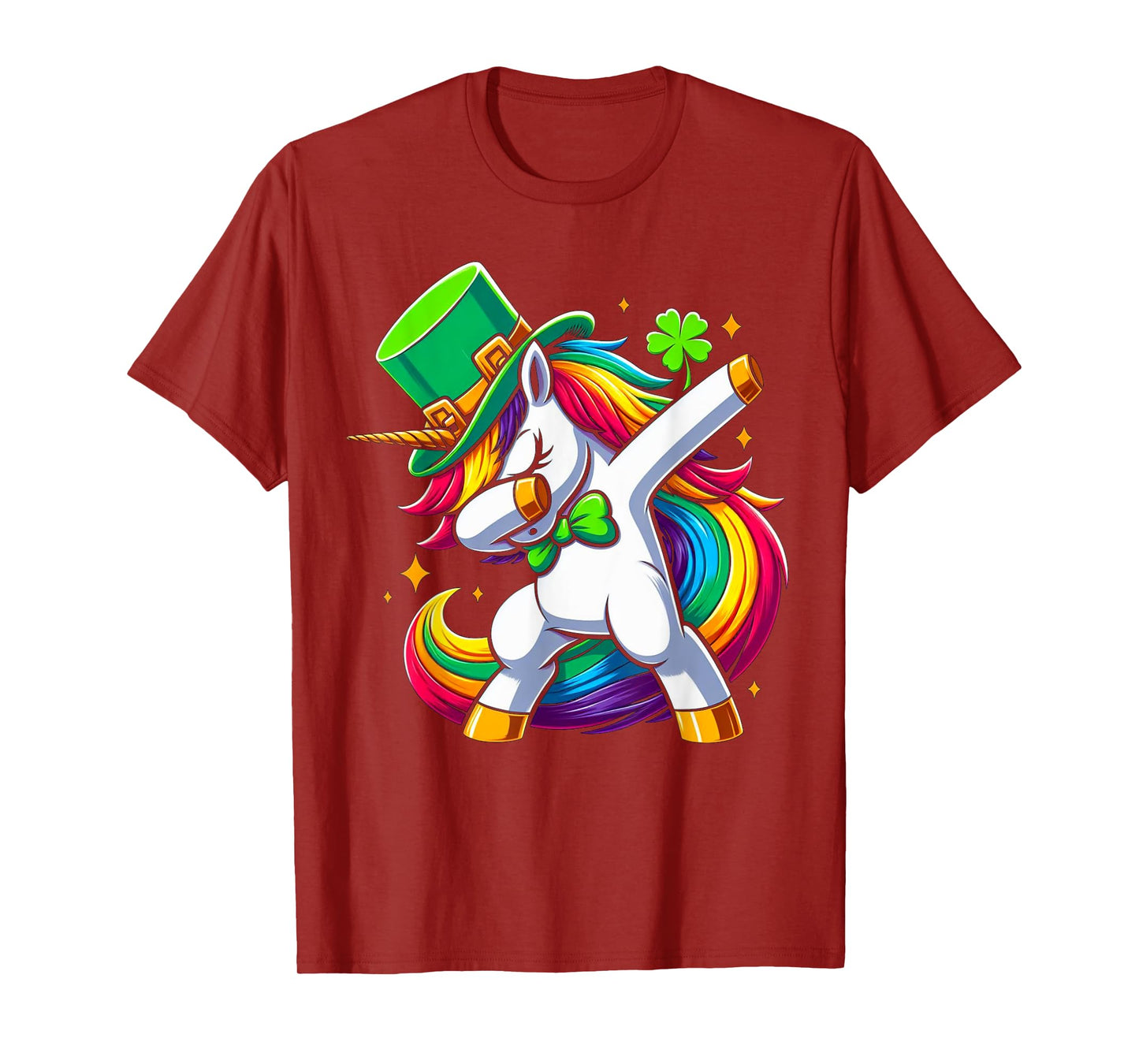 St Patricks Day Girls Dabbing Unicorn Leprechaun Lepricorn T-Shirt
