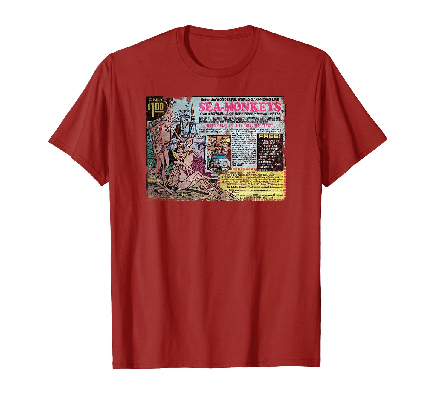 Retro Sea Monkeys Comic Book Ad Graphic T-Shirt T-Shirt
