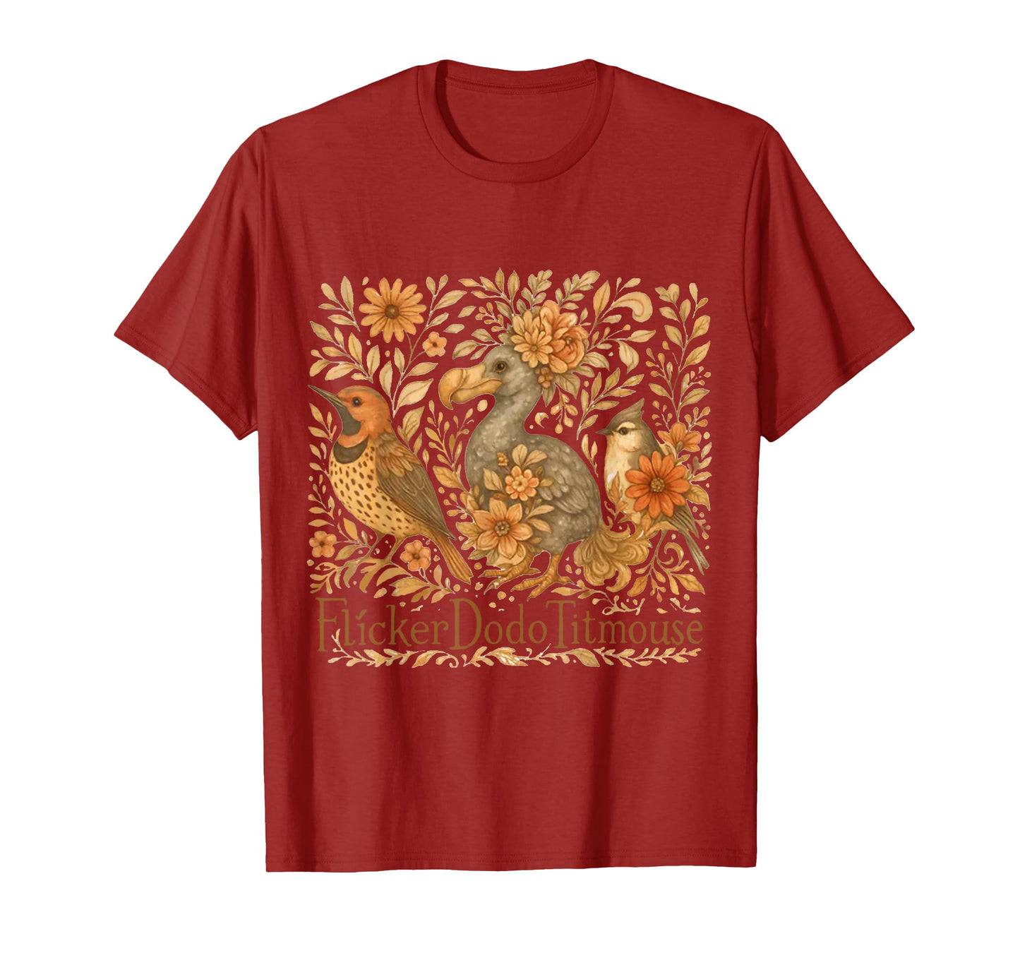 Bird Subtle Flicker Dodo Titmouse T-Shirt
