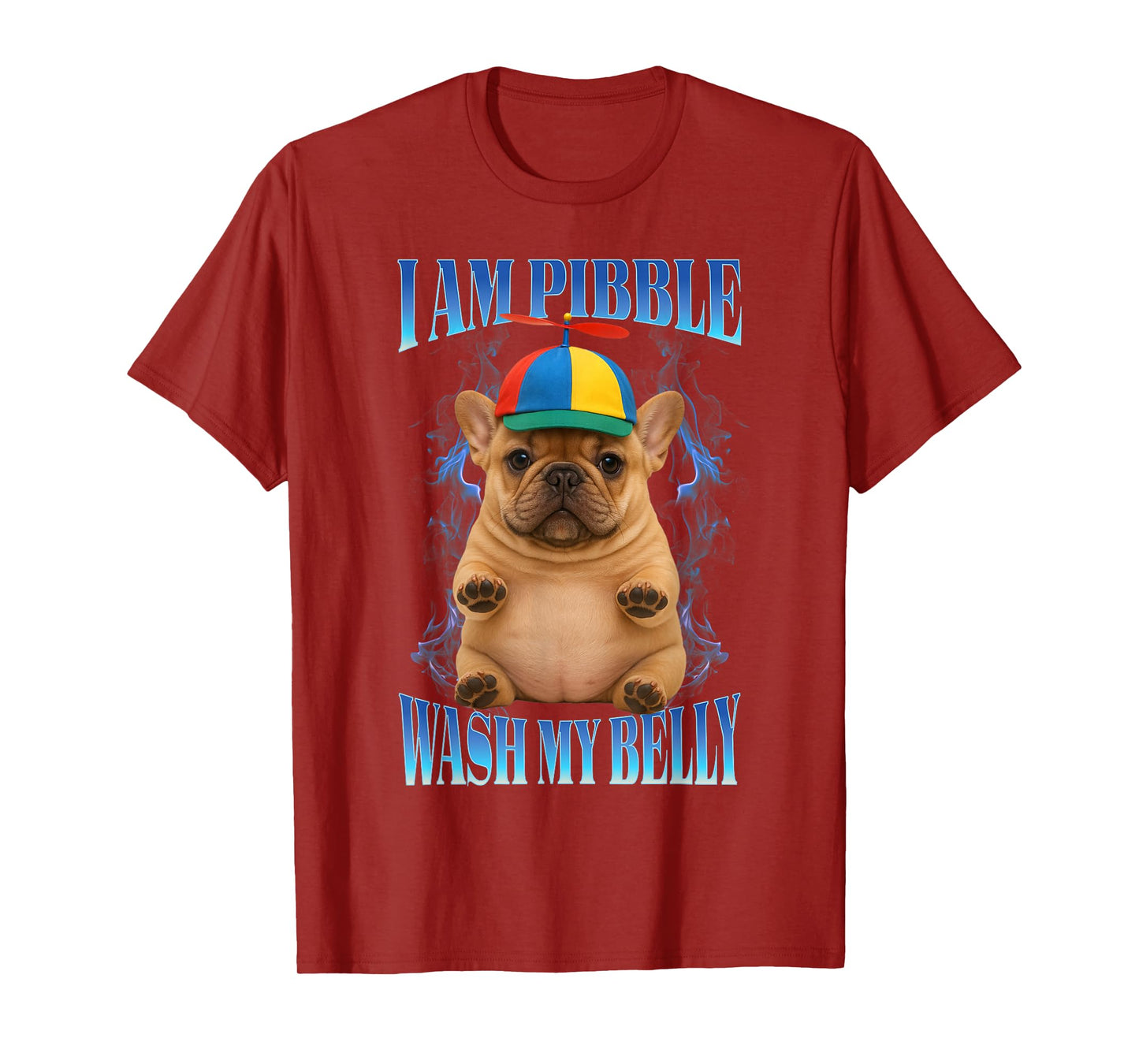 I am Pibble Wash My Belly Funny Pit Bull Dog Meme T-Shirt