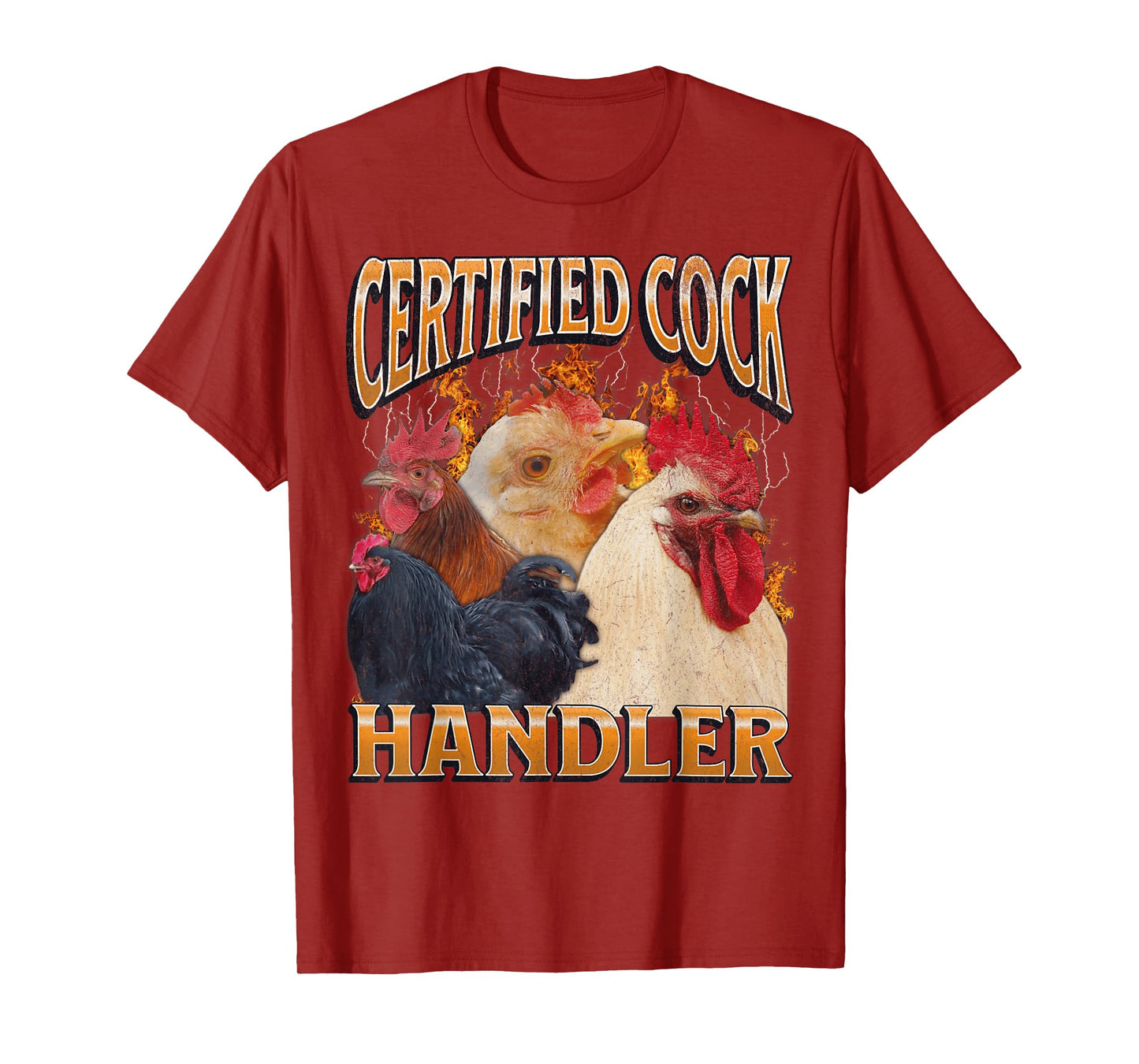 Certified Cock Handler Funny Offensive Adult Humor Bootleg T-Shirt