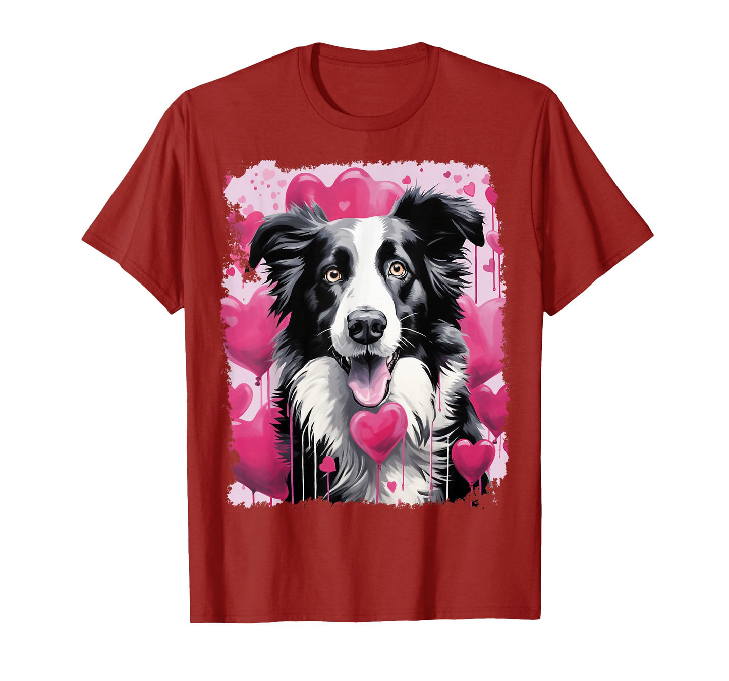 Pop Art Dog Cute Border Collie T-Shirt