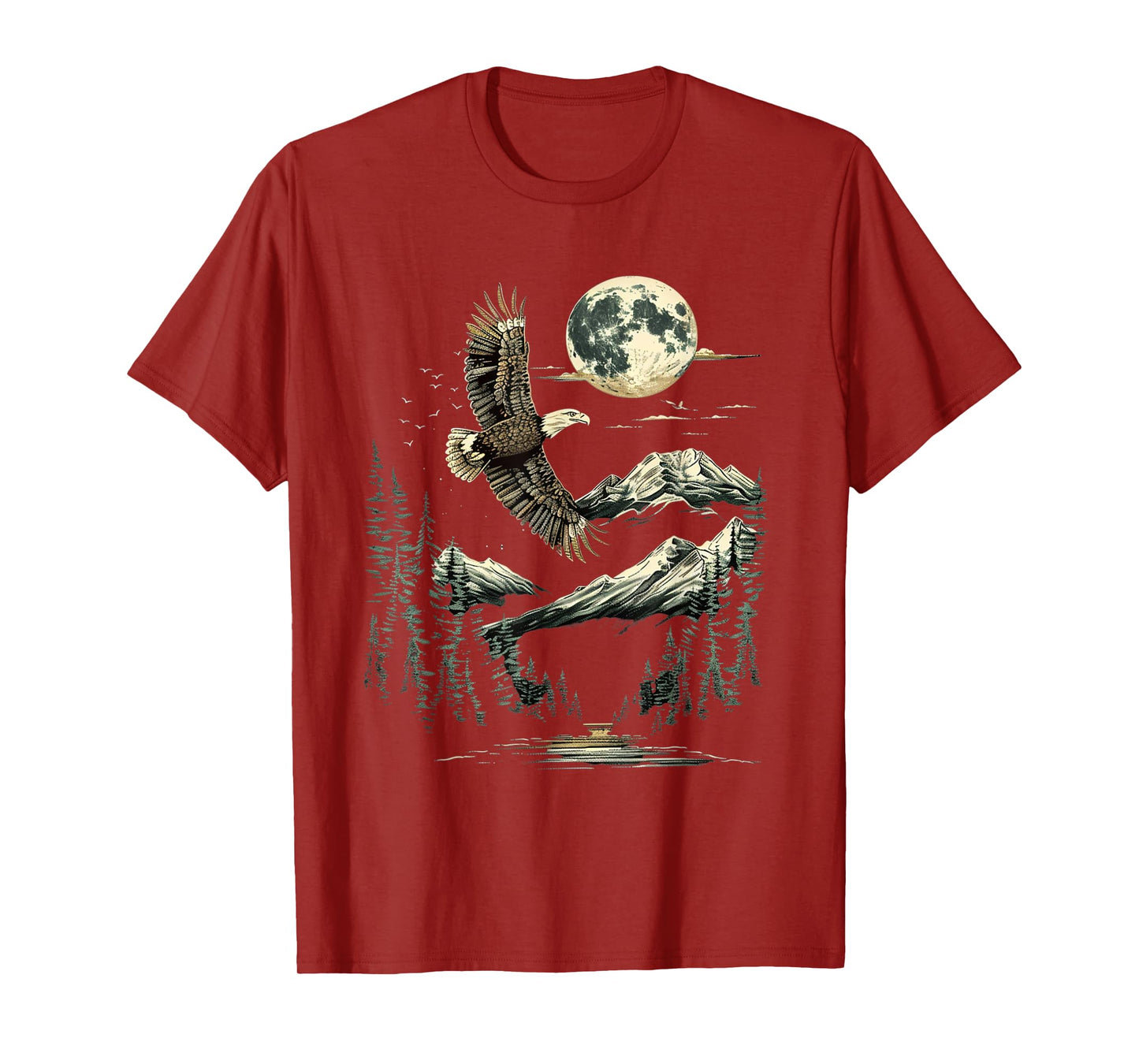 Native American Wildlife Majestic Bald Eagle in Forest T-Shirt