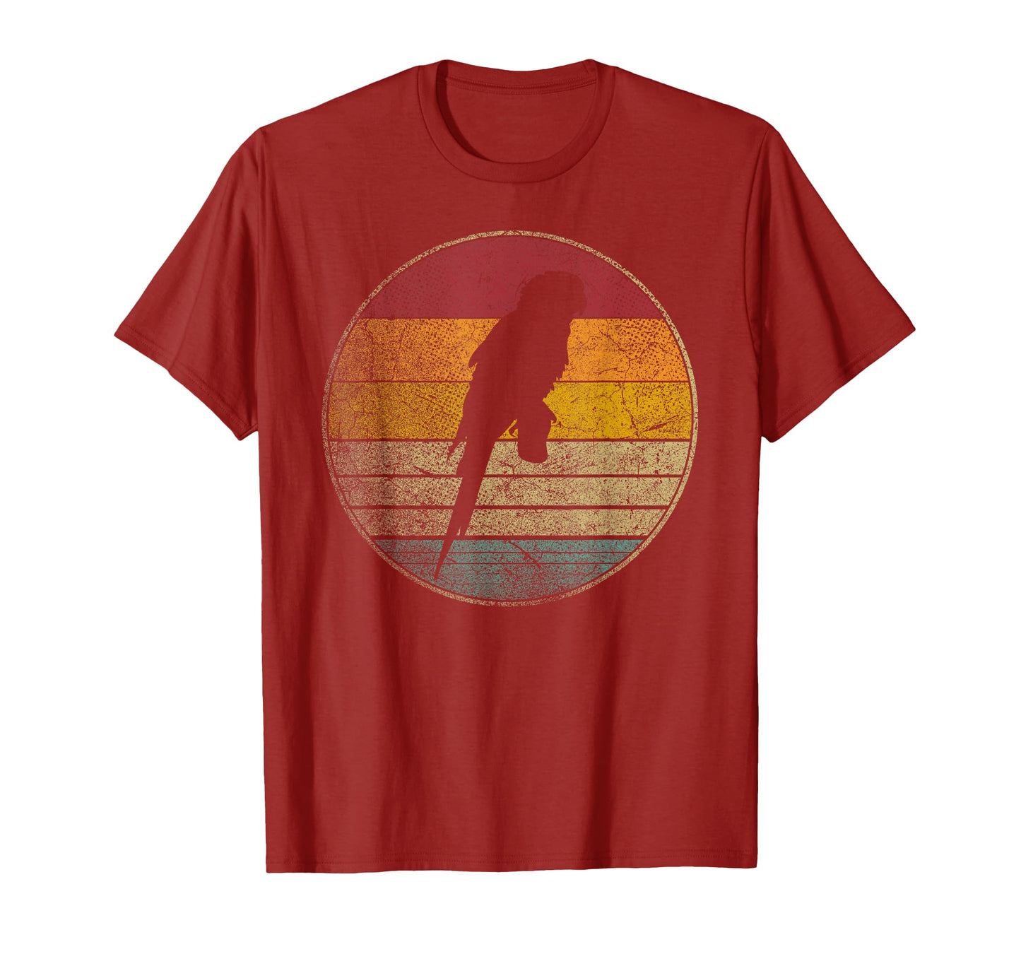 Parrot Bird Vintage Distressed Retro Style Silhouette 70s T-Shirt