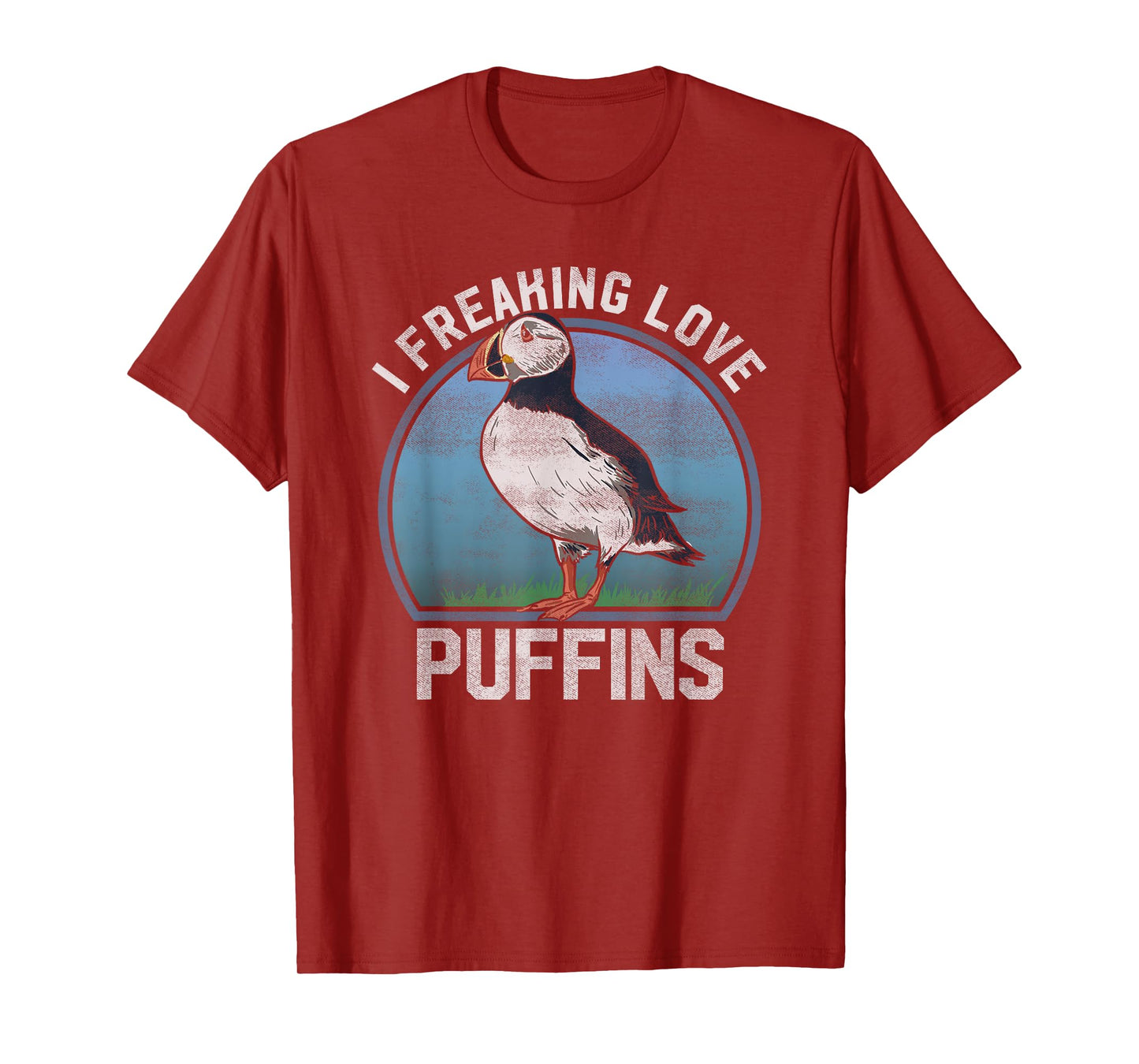 "I Freaking Love Puffins" Funny Seabird Puffin T Shirt T-Shirt