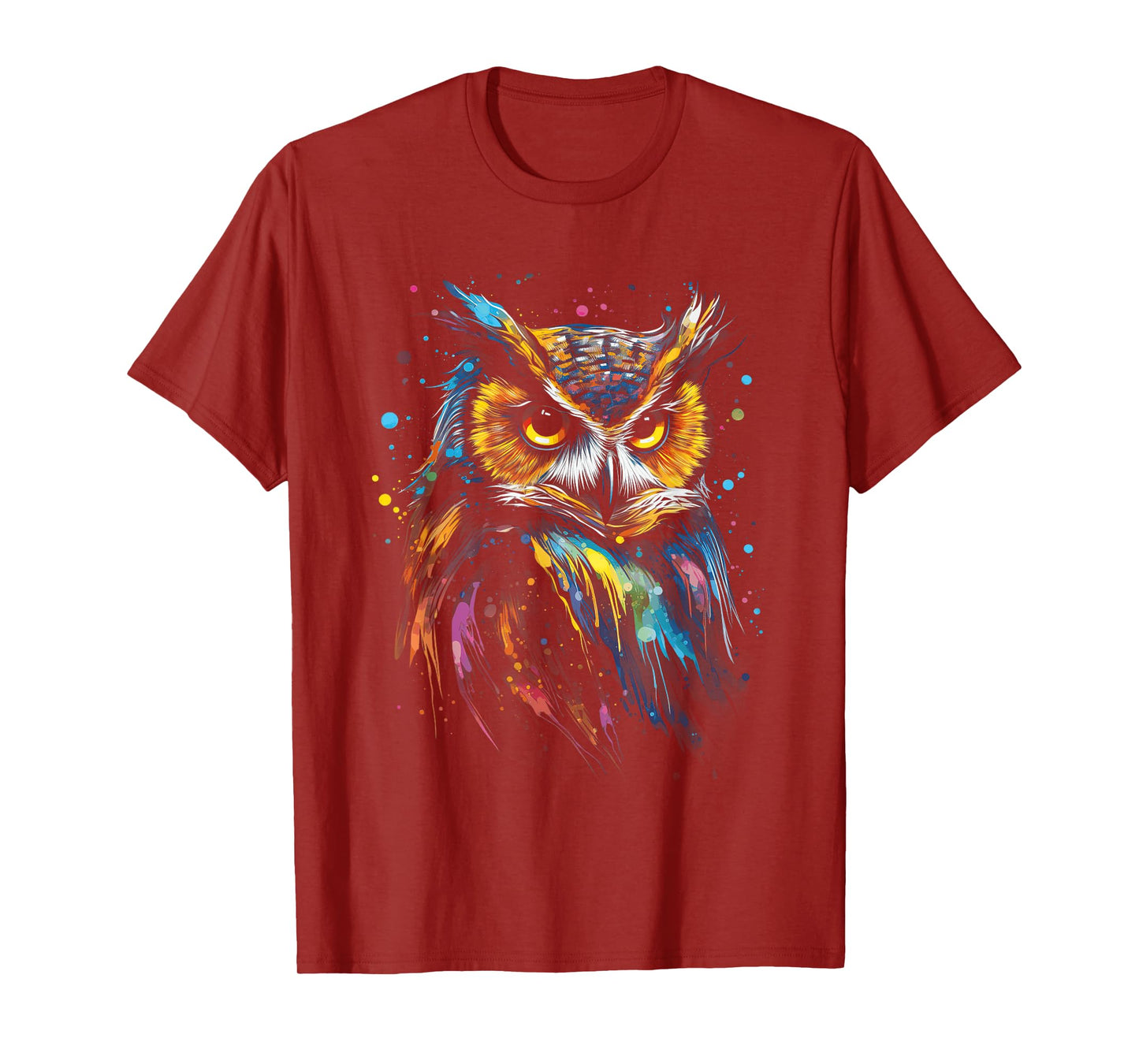 Artwork Fantasy Women's Owl Bird T-Shirt, Black, Small