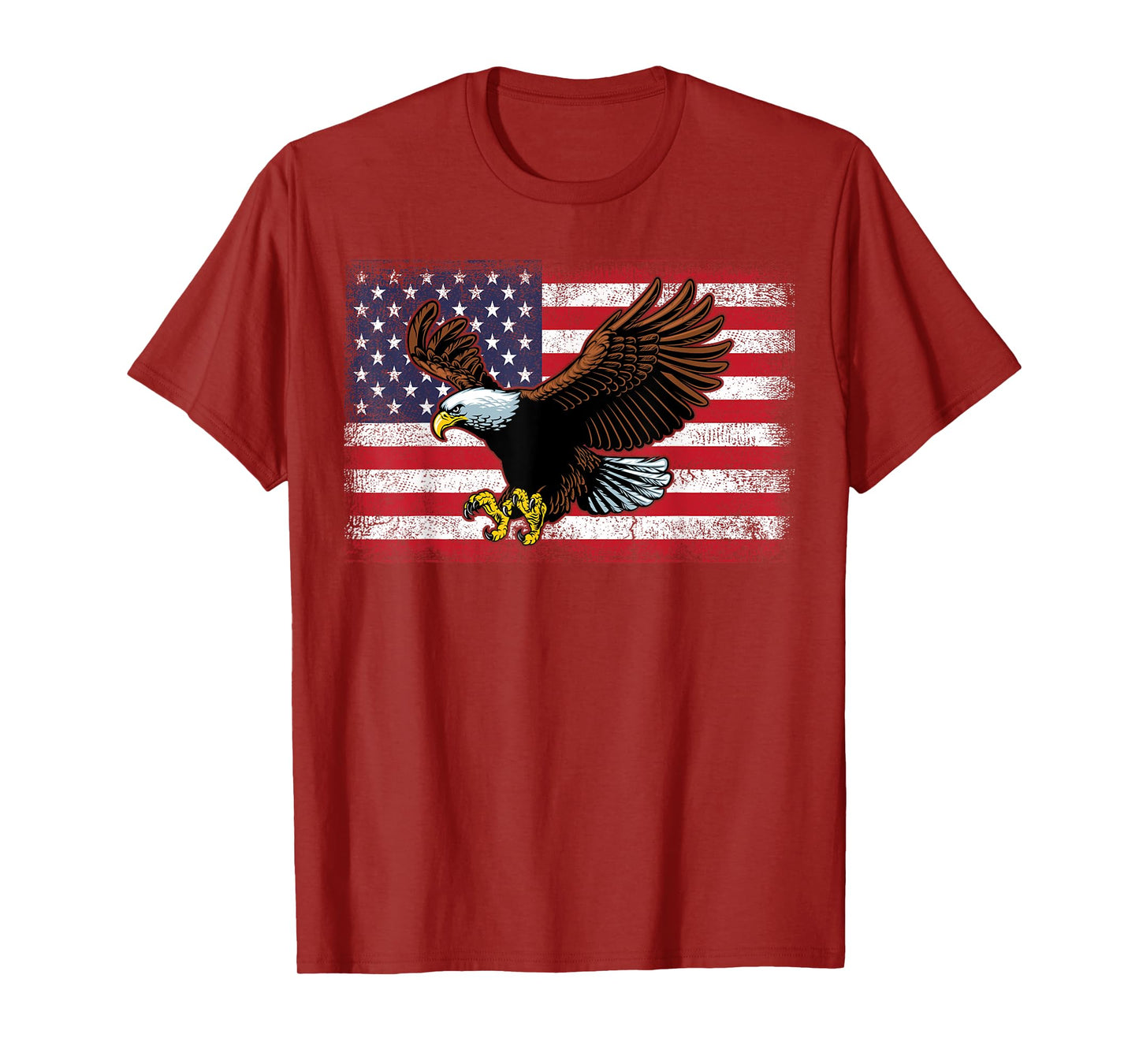 Mens Bald Eagle Shirts, Patriotic American Flag Christmas T-Shirt