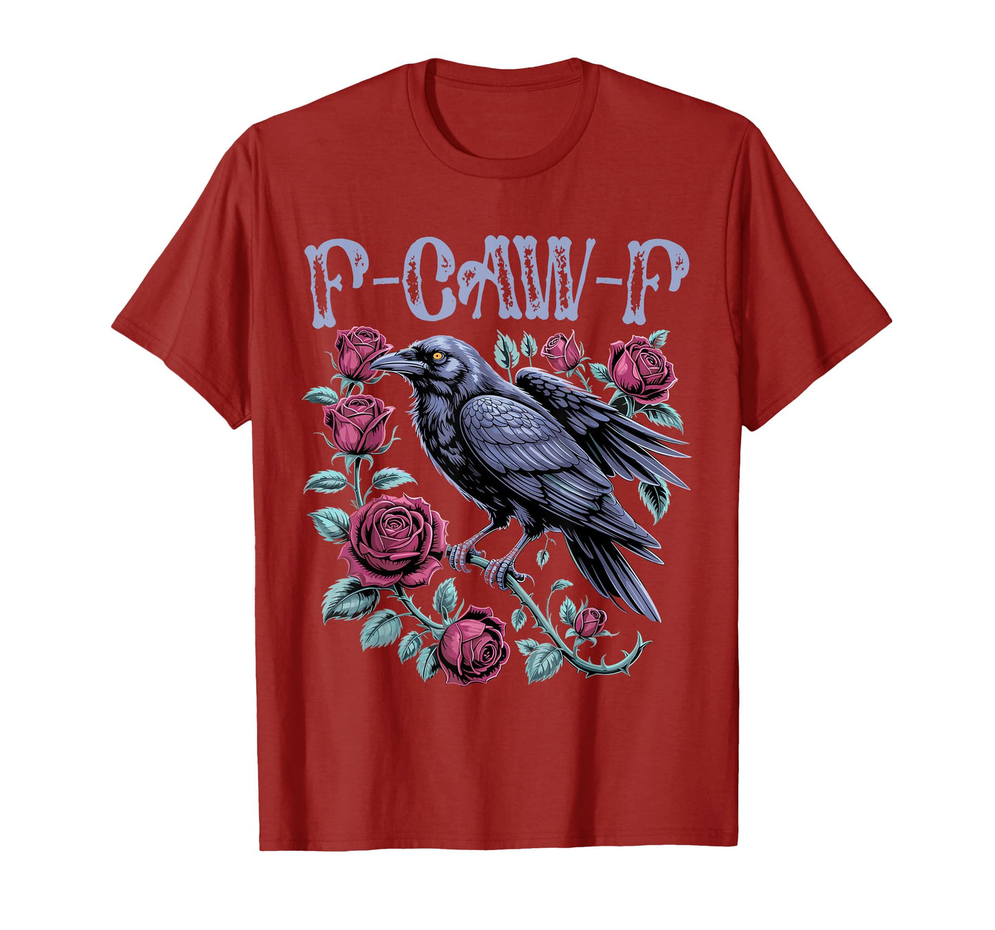 F-Caw-F Black Crow Black Bird Retro Vintage F-Caw-F T-Shirt
