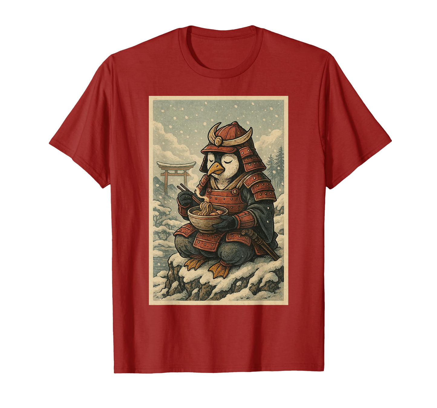 Samurai Penguin Ramen Japanese for Boys Men Women Kids T-Shirt