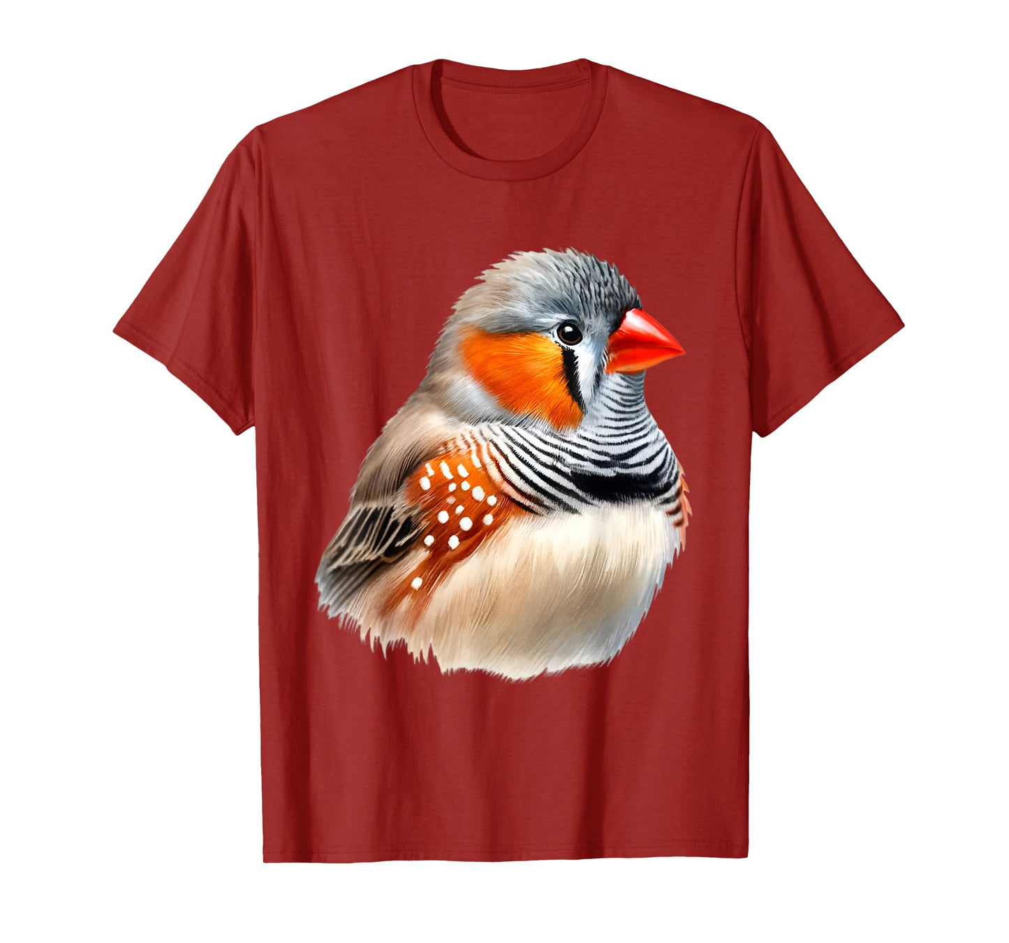 Zebra Finch Bird Vibrant Realistic Artwork T-Shirt
