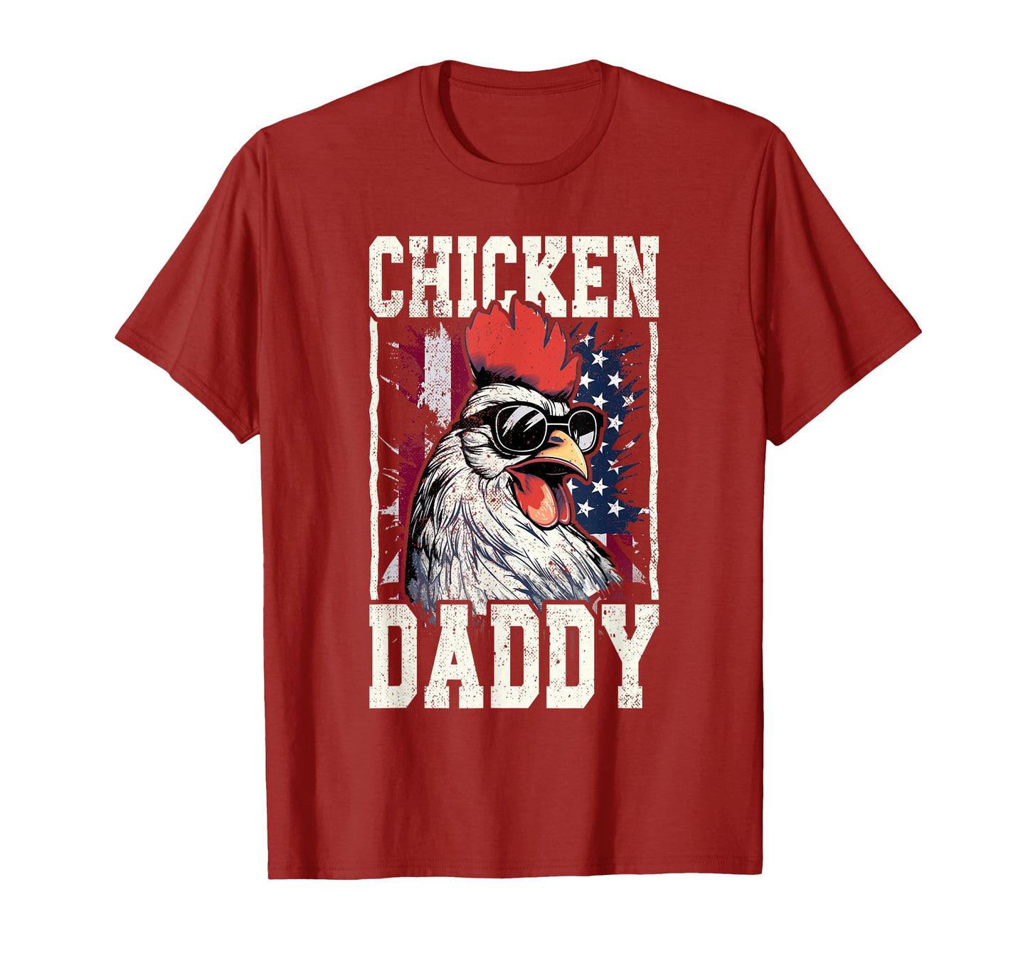 Patriotic Chicken Daddy - Chicken coop American rooster T-Shirt