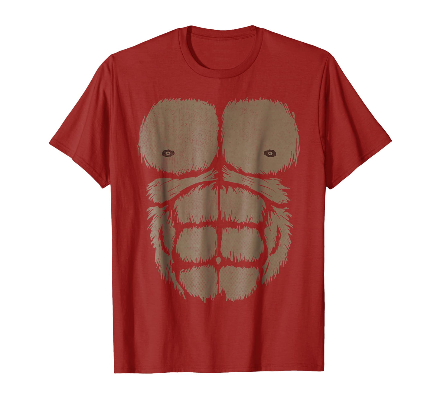 Gorilla Chest Muscle Belly Monkey Ape DIY Costume Kids Adult T-Shirt