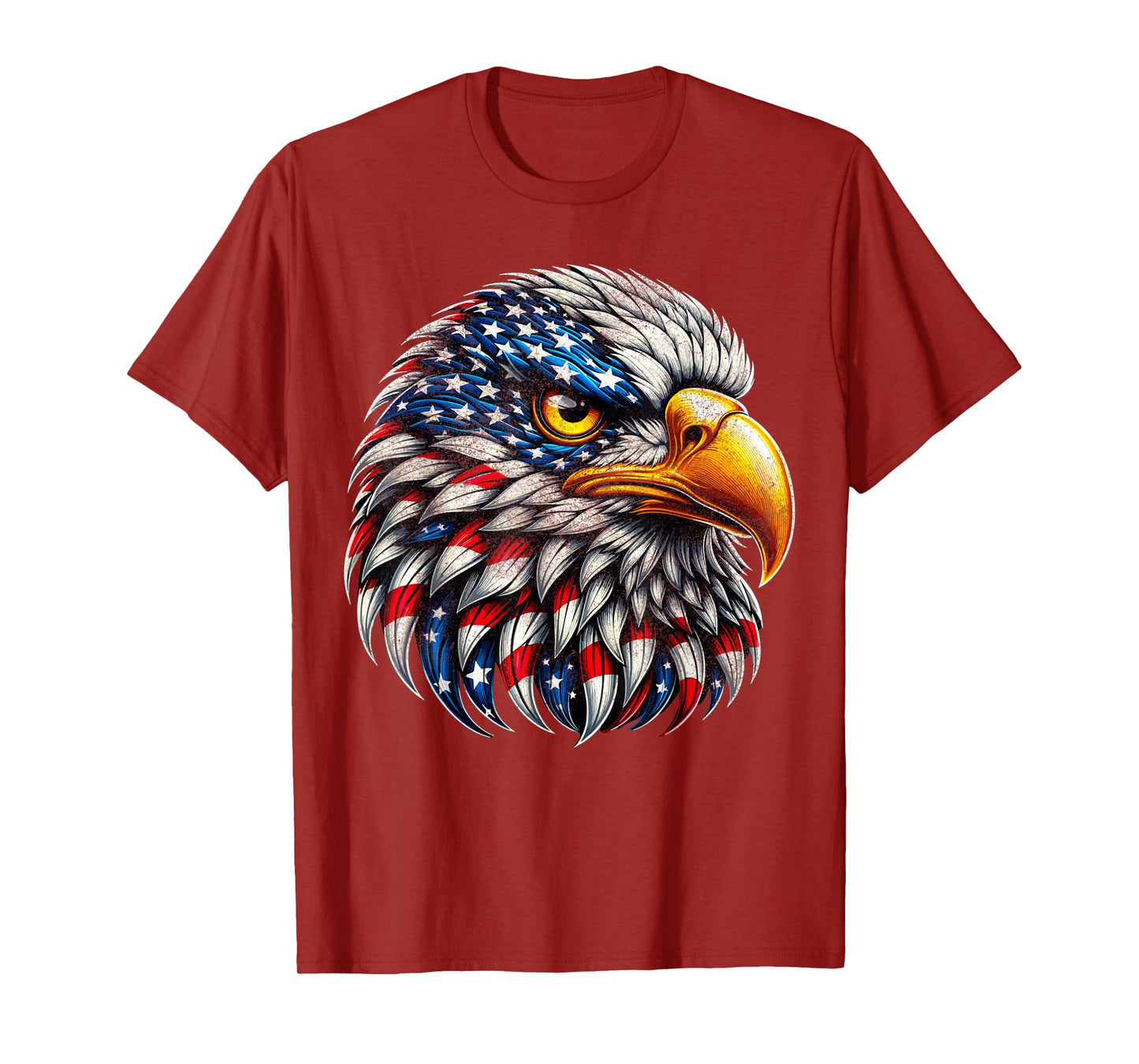 4th Of July Patriotic Eagle USA American Flag Women Kids Men T-Shirt