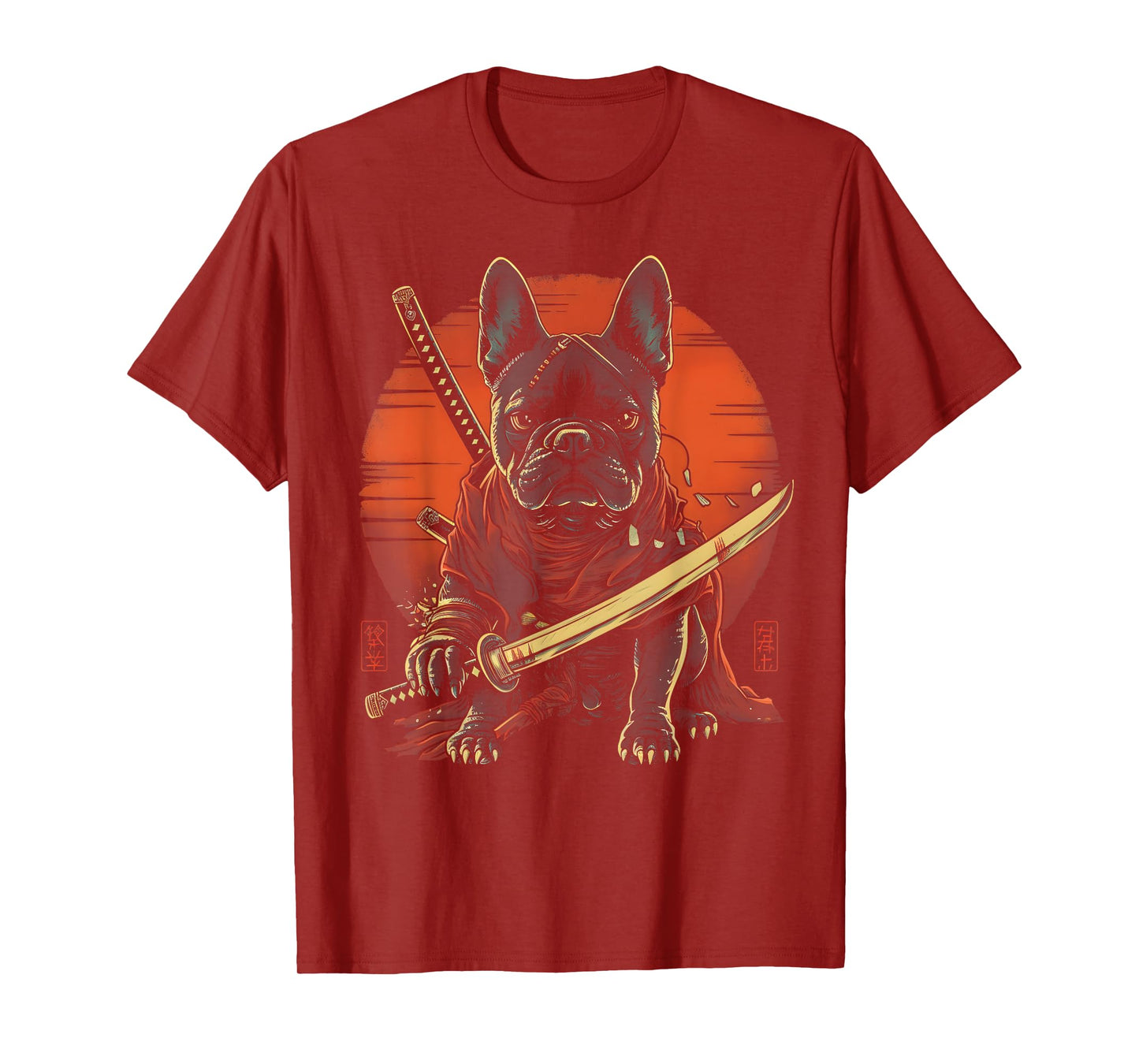 French Bulldog Dad Cute Japanese Anime Stuff Samurai Ninja T-Shirt for Men Women Kids