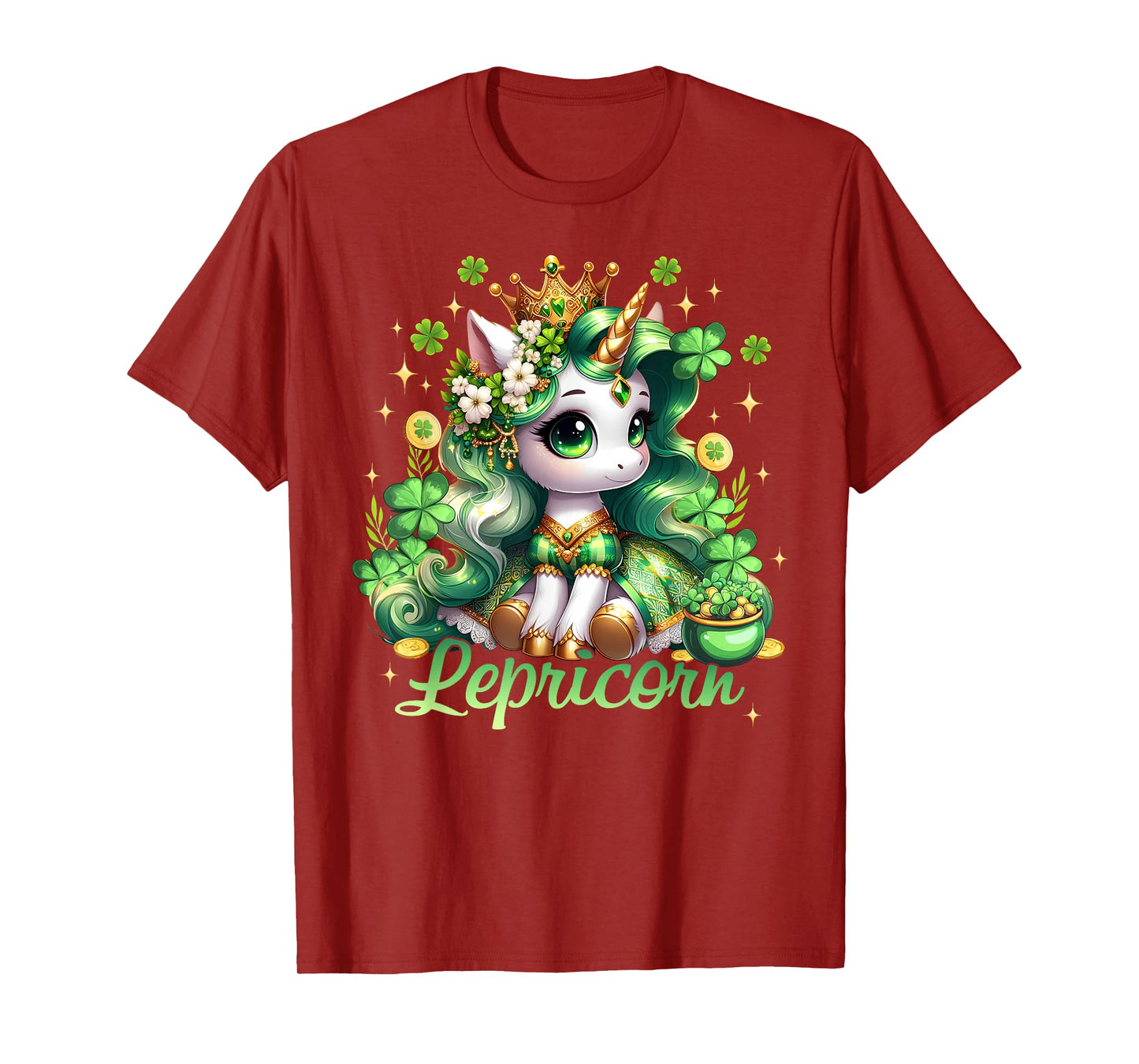 Lepricorn Unicorn Leprechaun St Patricks Day Kids Girls T-Shirt