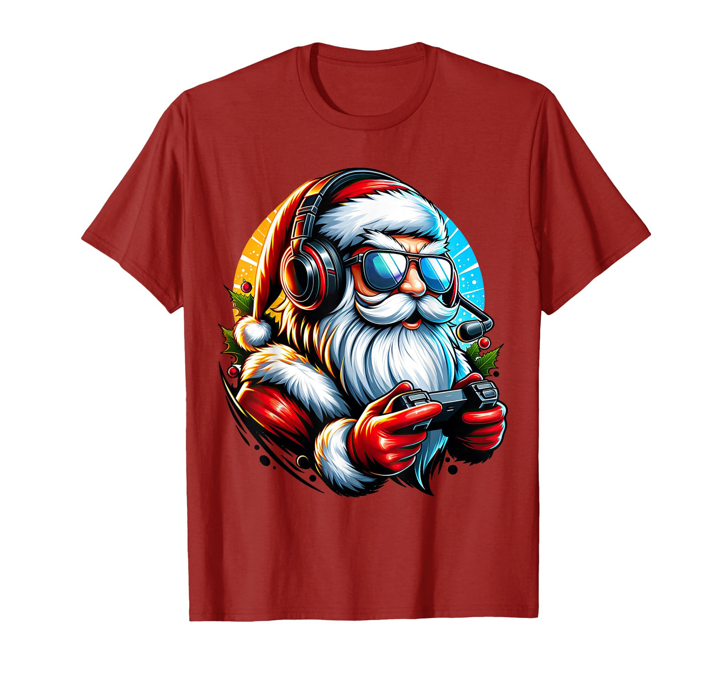 Christmas Gamer Boys Video Game Santa Xmas T-Shirt