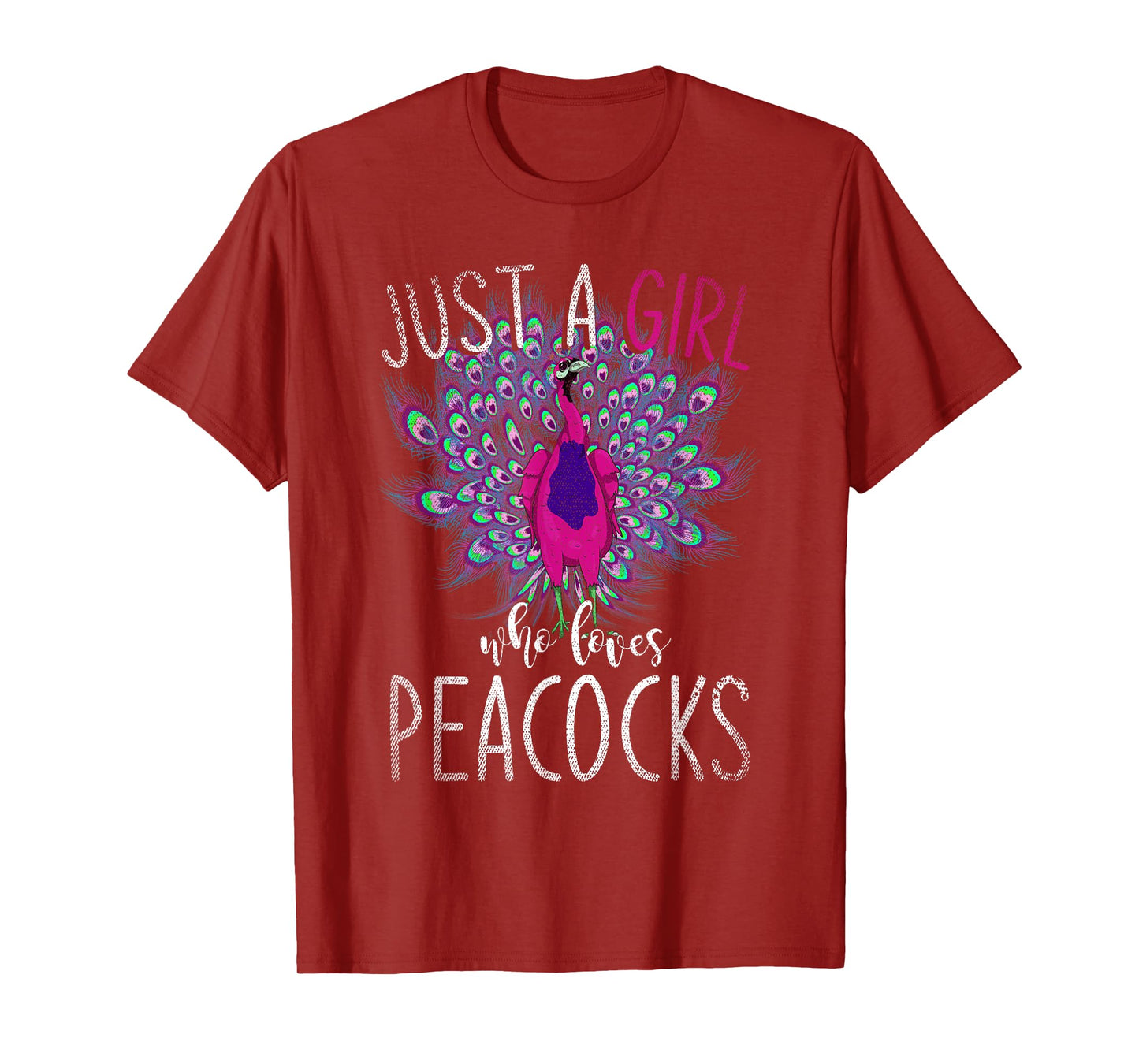 Just A Girl Who Loves Peacocks Zoo Animal Bird Women Peacock T-Shirt