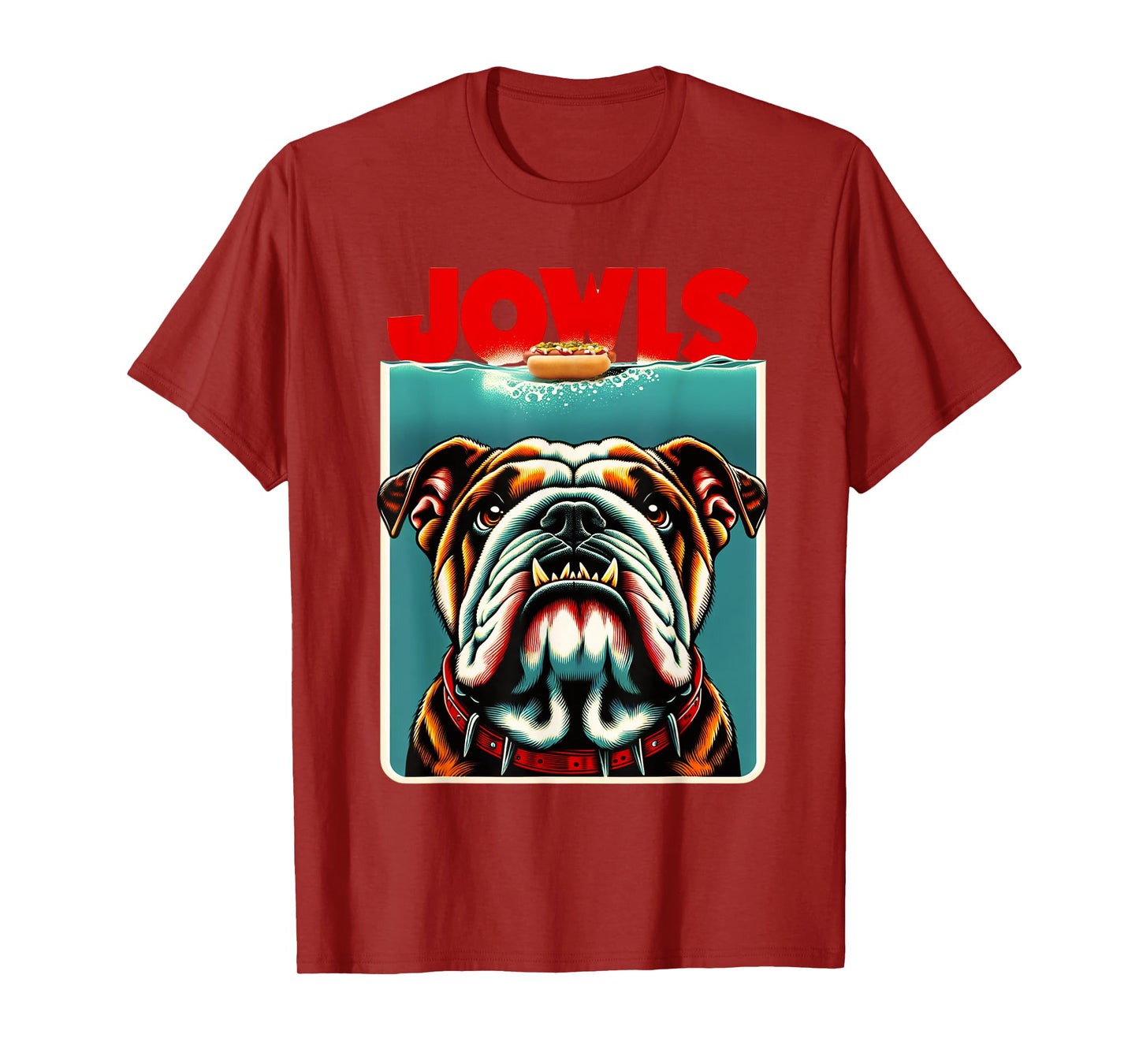 Funny English Bulldog Jowls Hotdog Bully, Dog Mom, Dog Dad T-Shirt