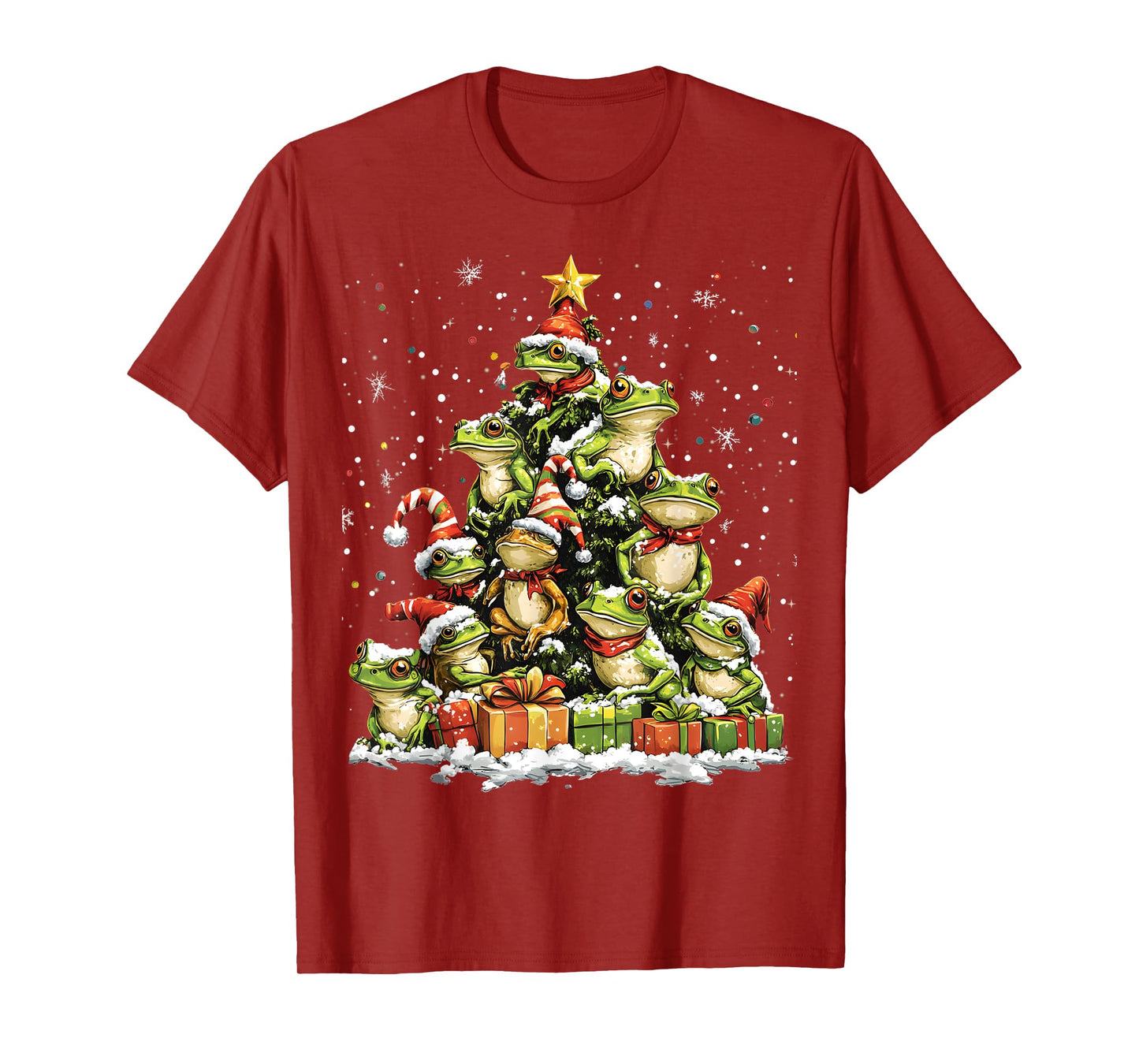 Frog Christmas Tree Ornament Decor Xmas T-Shirt