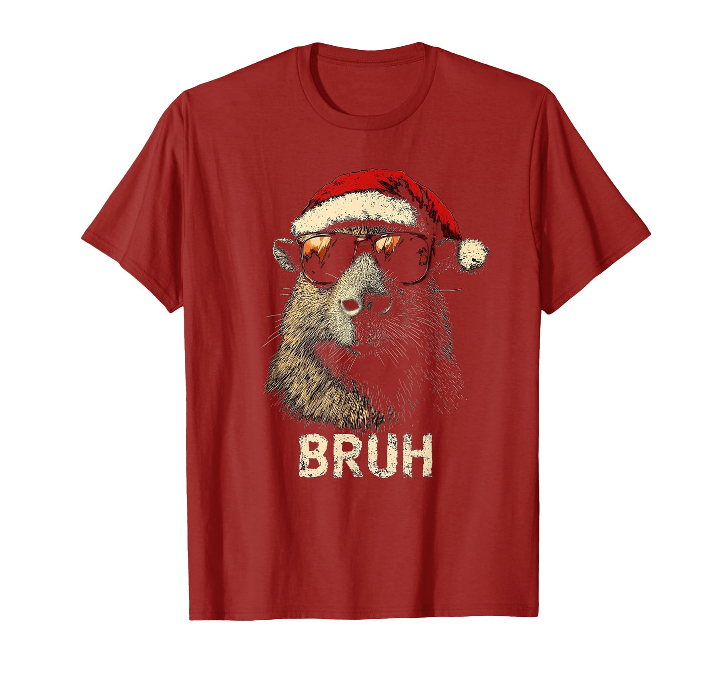 Funny Christmas Tee Capybara For Kids Teens Boys Girls Xmas T-Shirt
