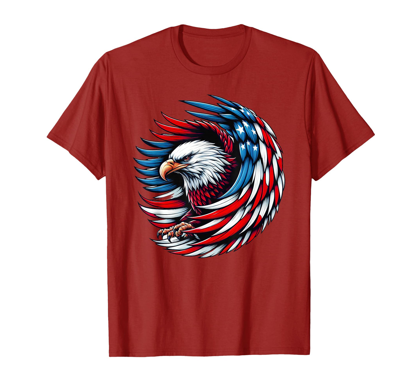 American Bald Eagle USA Flag 4th of July Patriotic Eagle T-Shirt for Women Kids Men