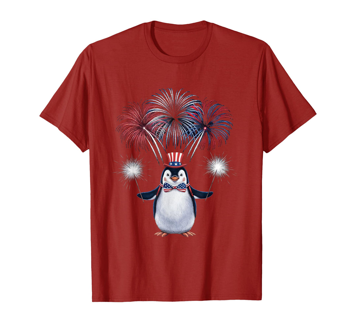US Flag Penguin 4th Of July Patriotic Penguin Men Women Kids T-Shirt