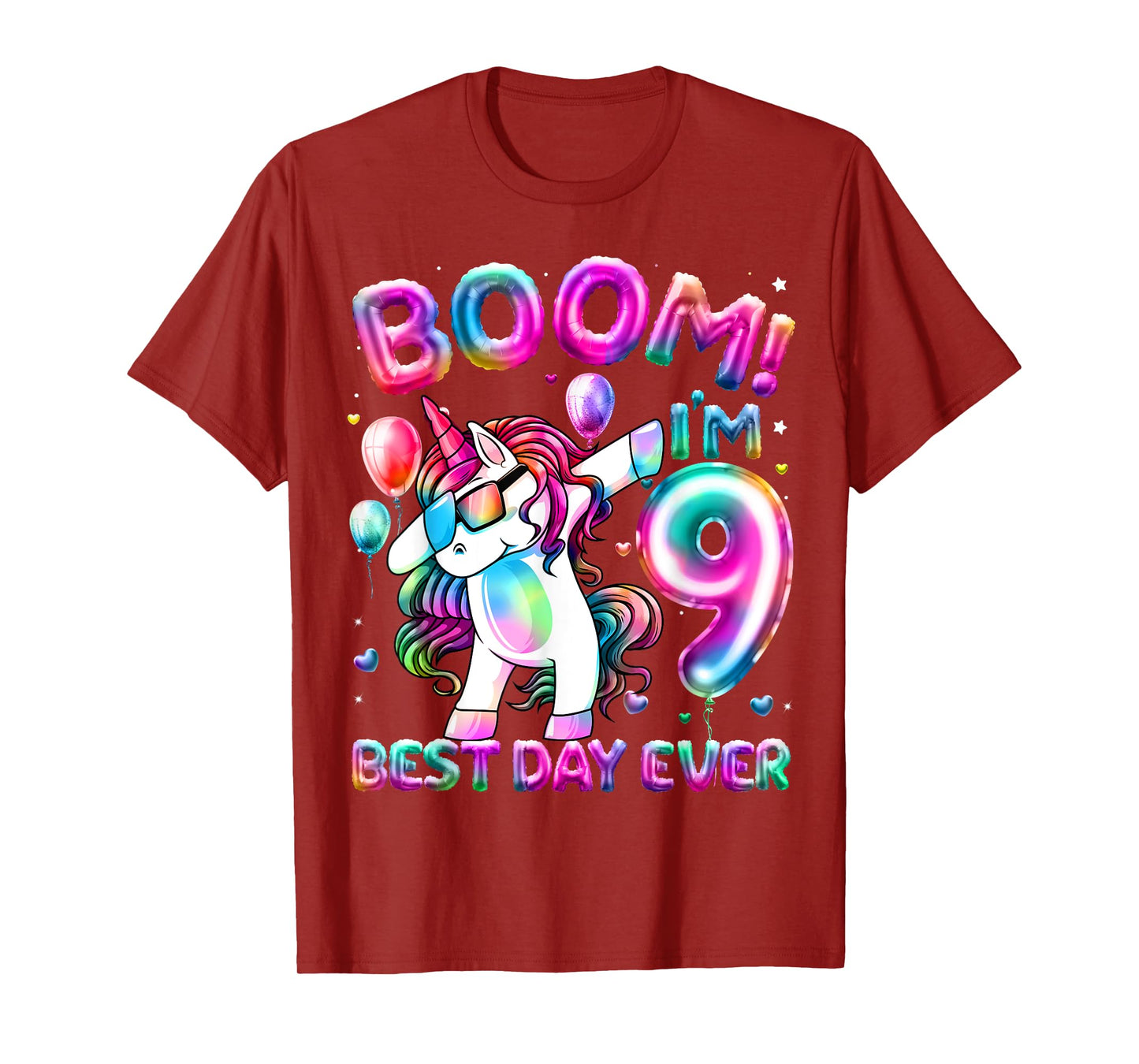 9 Years Old Dabbing Unicorn Gifts 9th Birthday Girl Party T-Shirt