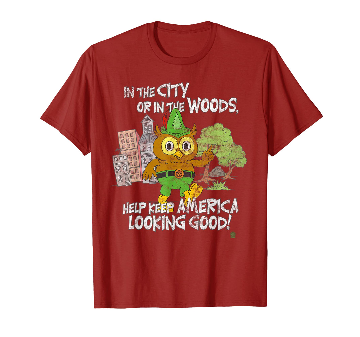 Woodsy Owl Help Keep America Looking Good Distressed T-Shirt
