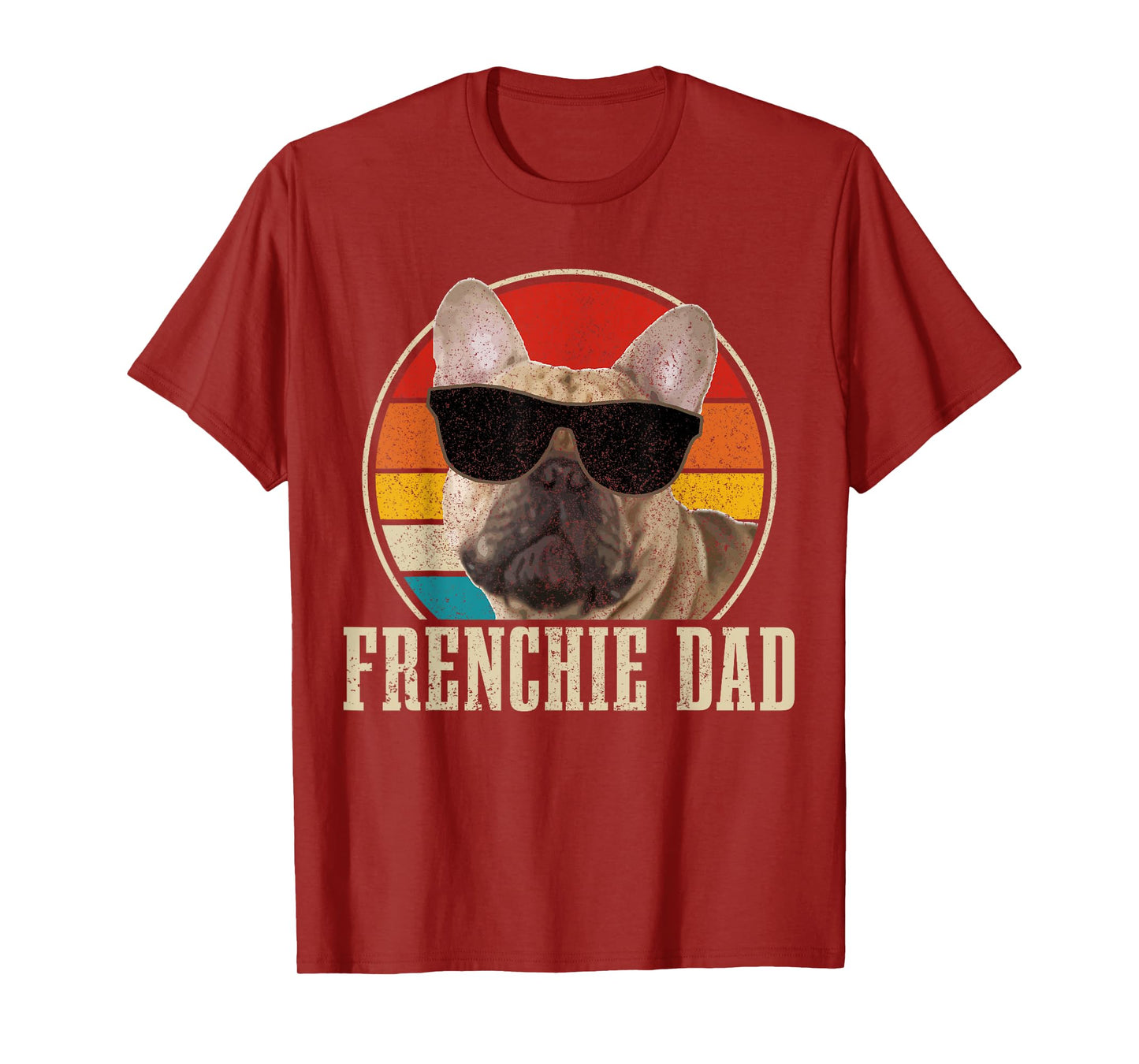 Frenchie Dad French Bulldog Vintage Funny Dog T-Shirt for Men