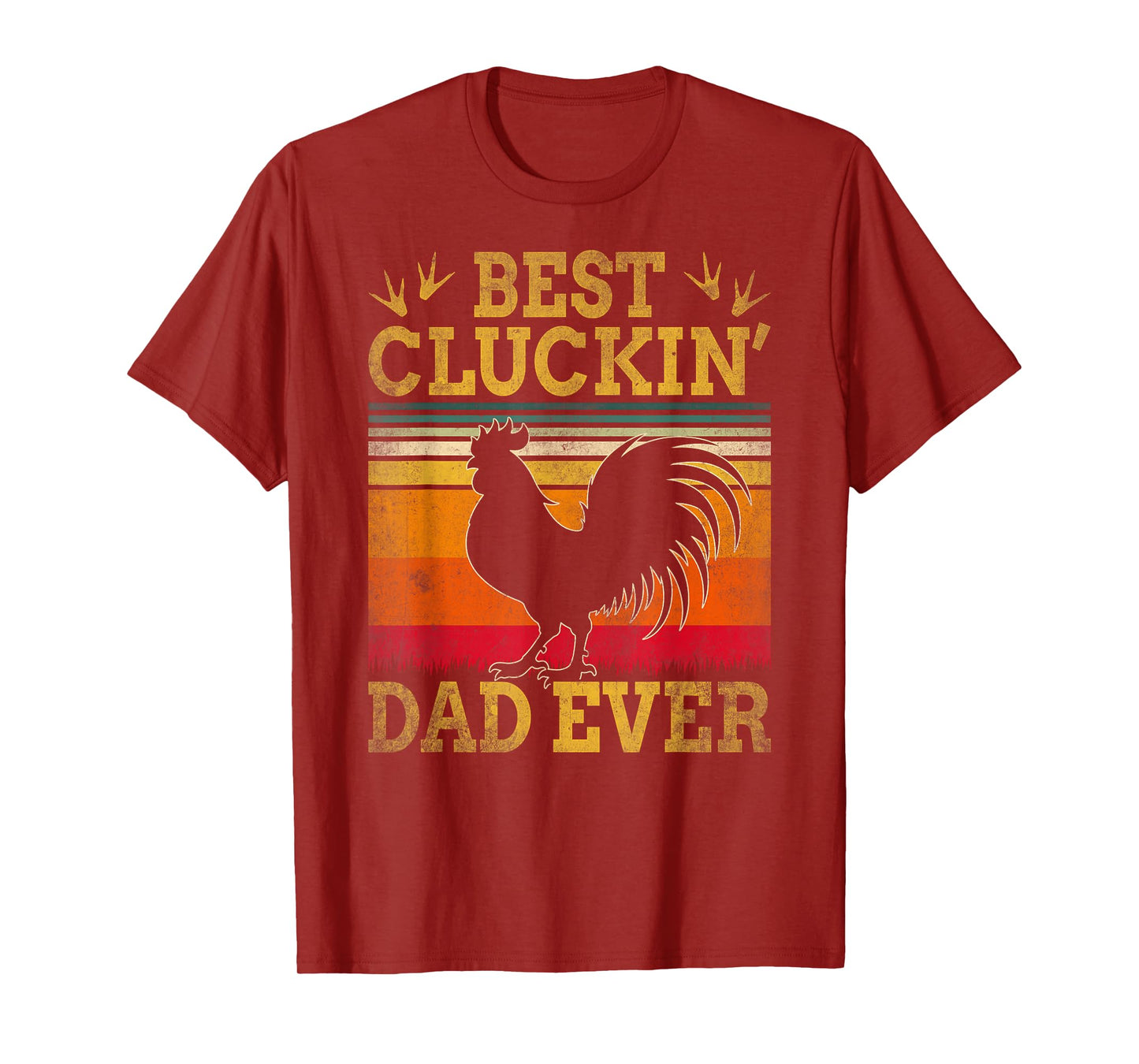 Best Cluckin Dad Ever Father's Day Vintage Style Chicken Dad T-Shirt