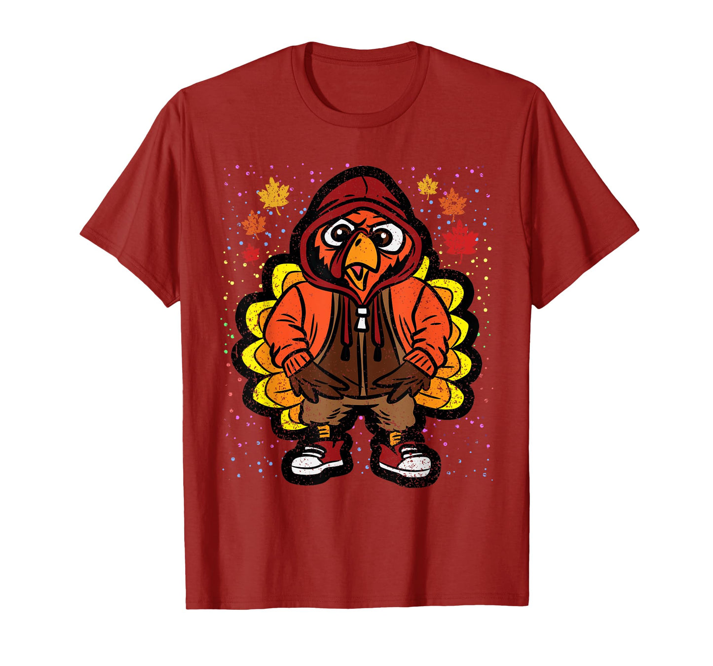 Turkey Gangster Thanksgiving Day Funny Bird Fall Autumn T-Shirt