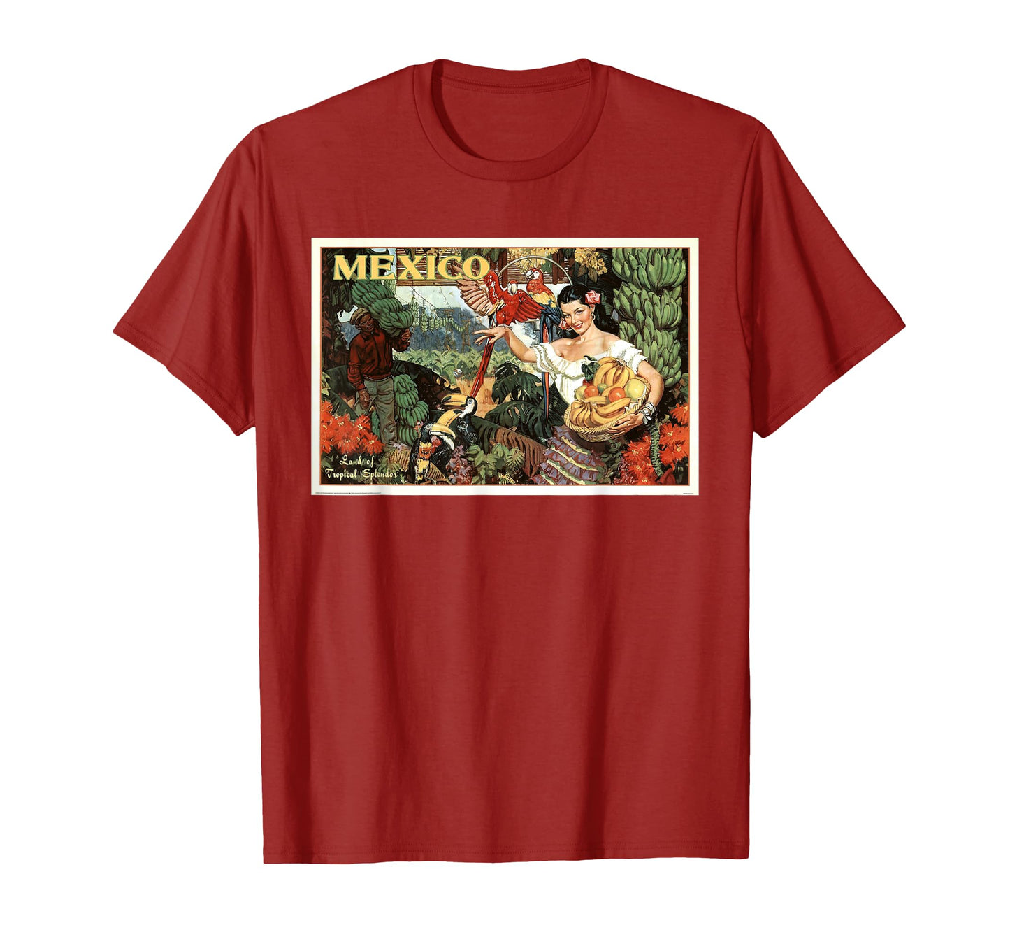 Mexico Land Of Tropical Splendor 1940s Travel Retro Vintage T-Shirt
