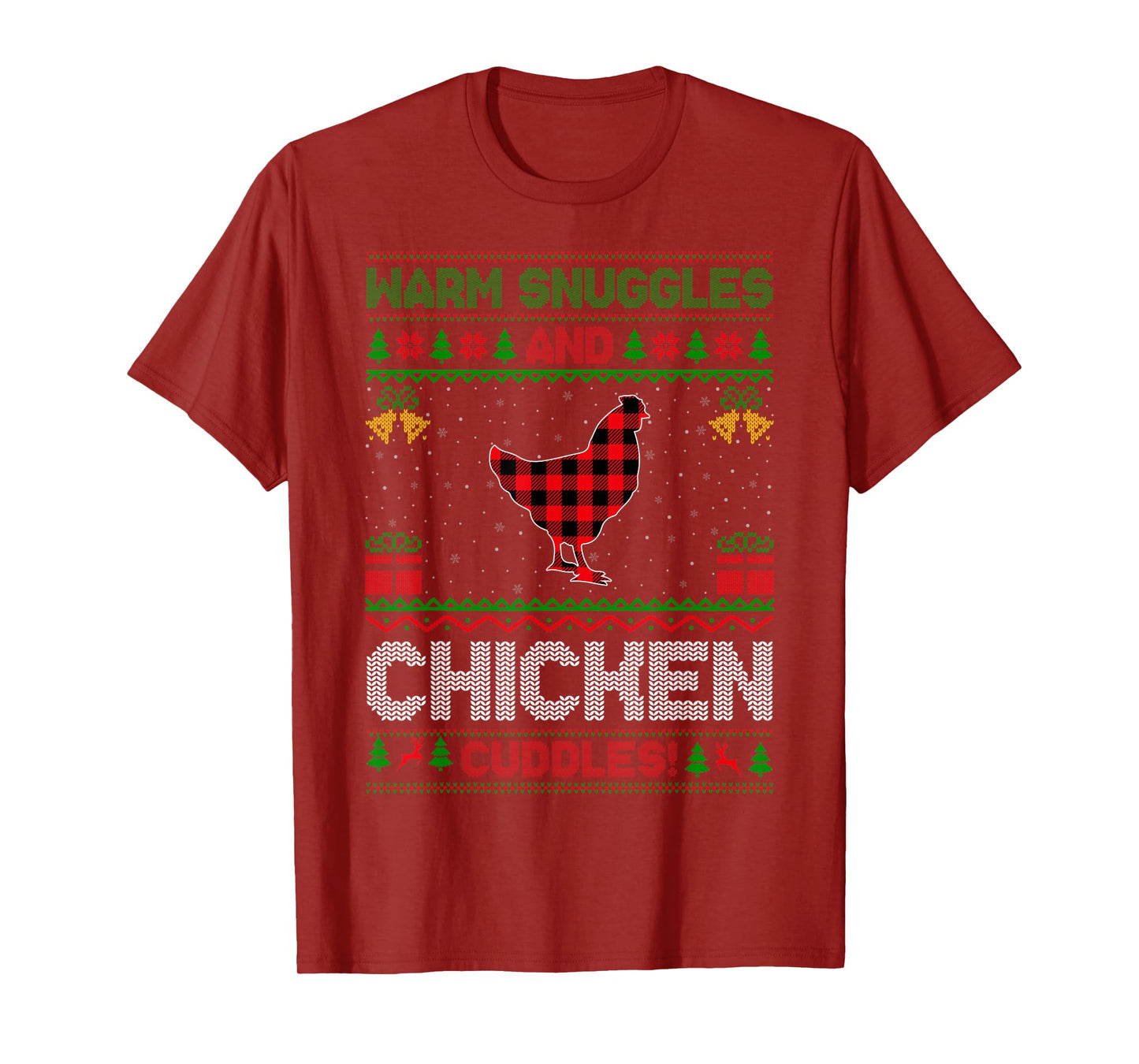 Warm Snuggles Chicken Cuddles Ugly Chicken Bird Christmas T-Shirt