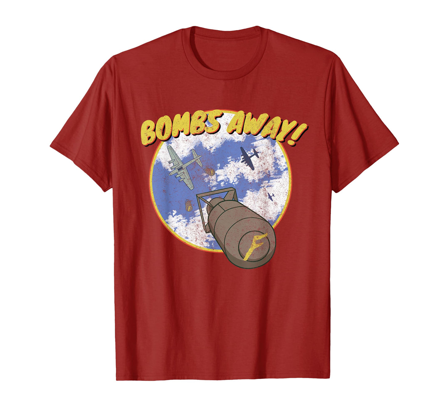 B-17 Classic Vintage Aviation Bomber Distressed F-Bomb T-Shirt
