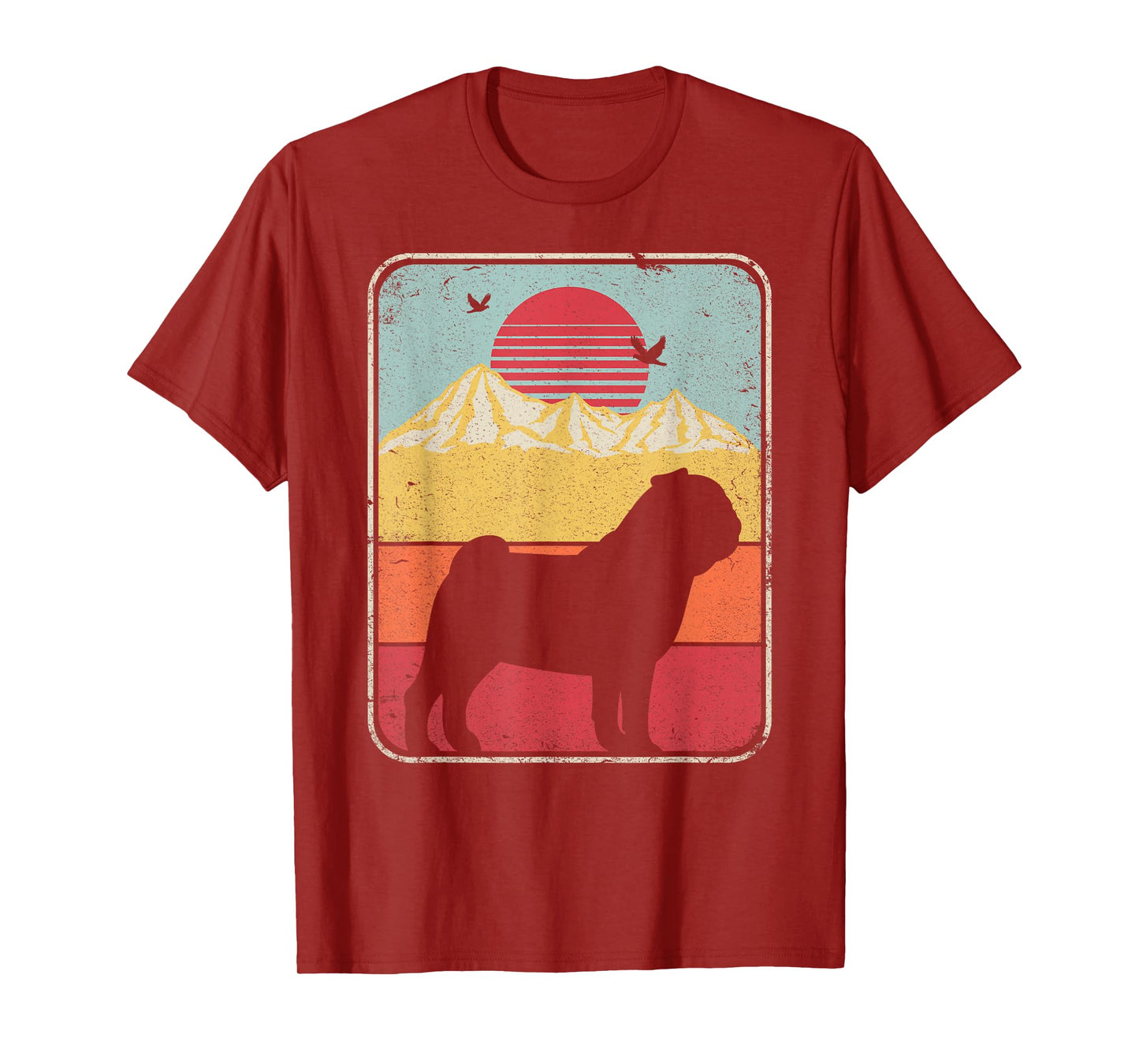 Pug Shirt. Retro Style T-Shirt
