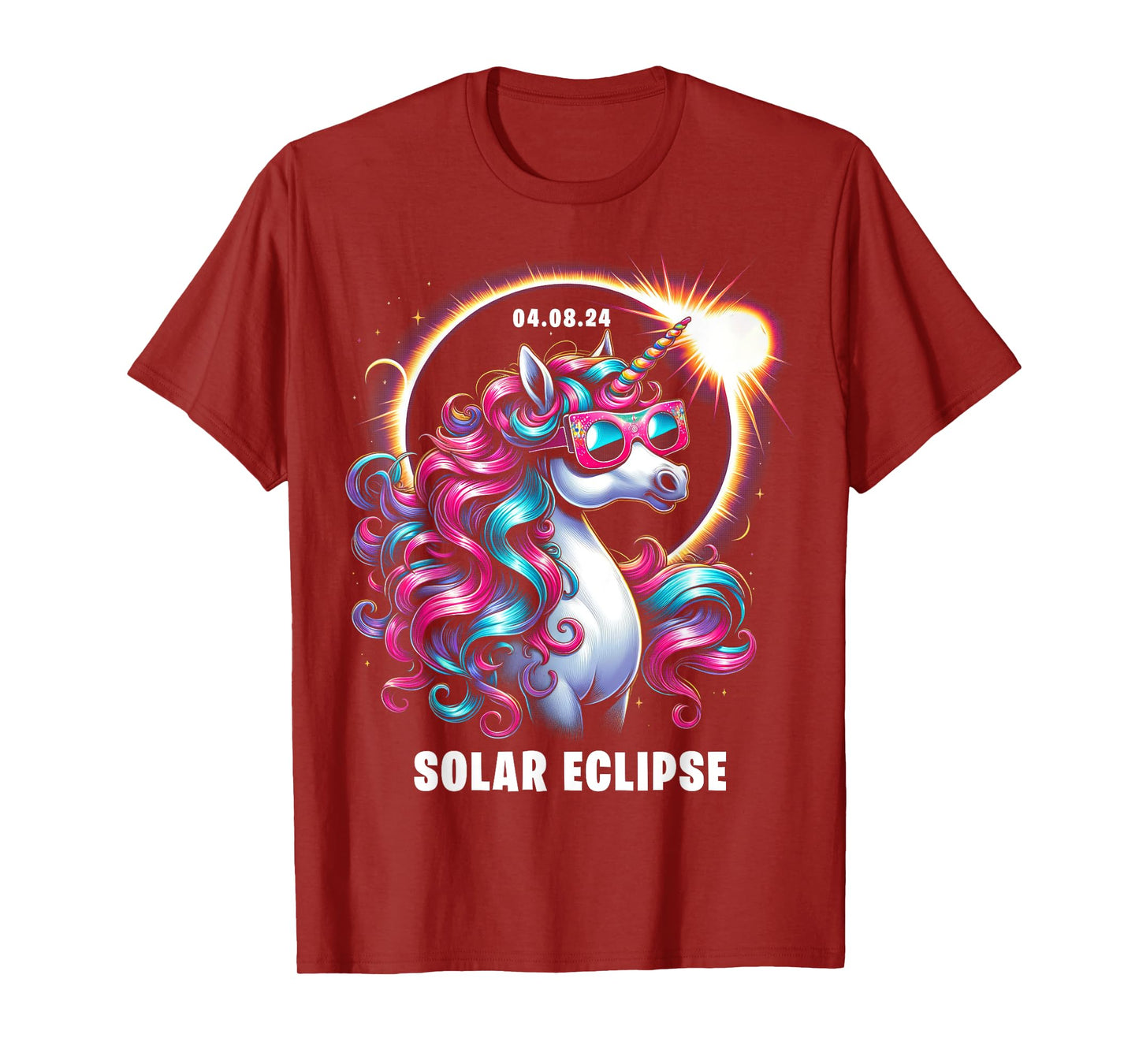 Solar Eclipse 2024 Shirt Total Eclipse April 8th 24 Unicorn T-Shirt