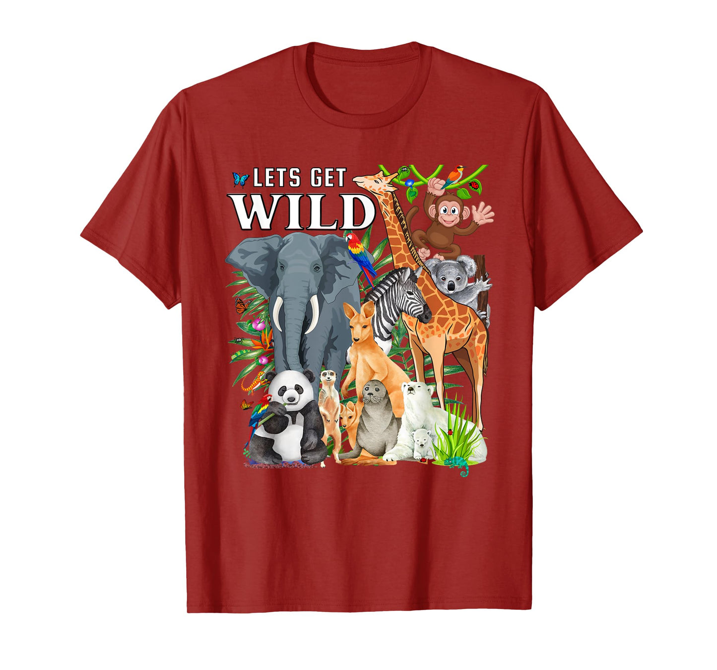 Let's Get Wild Zoo Animals Safari Party A Day At The Zoo T-Shirt