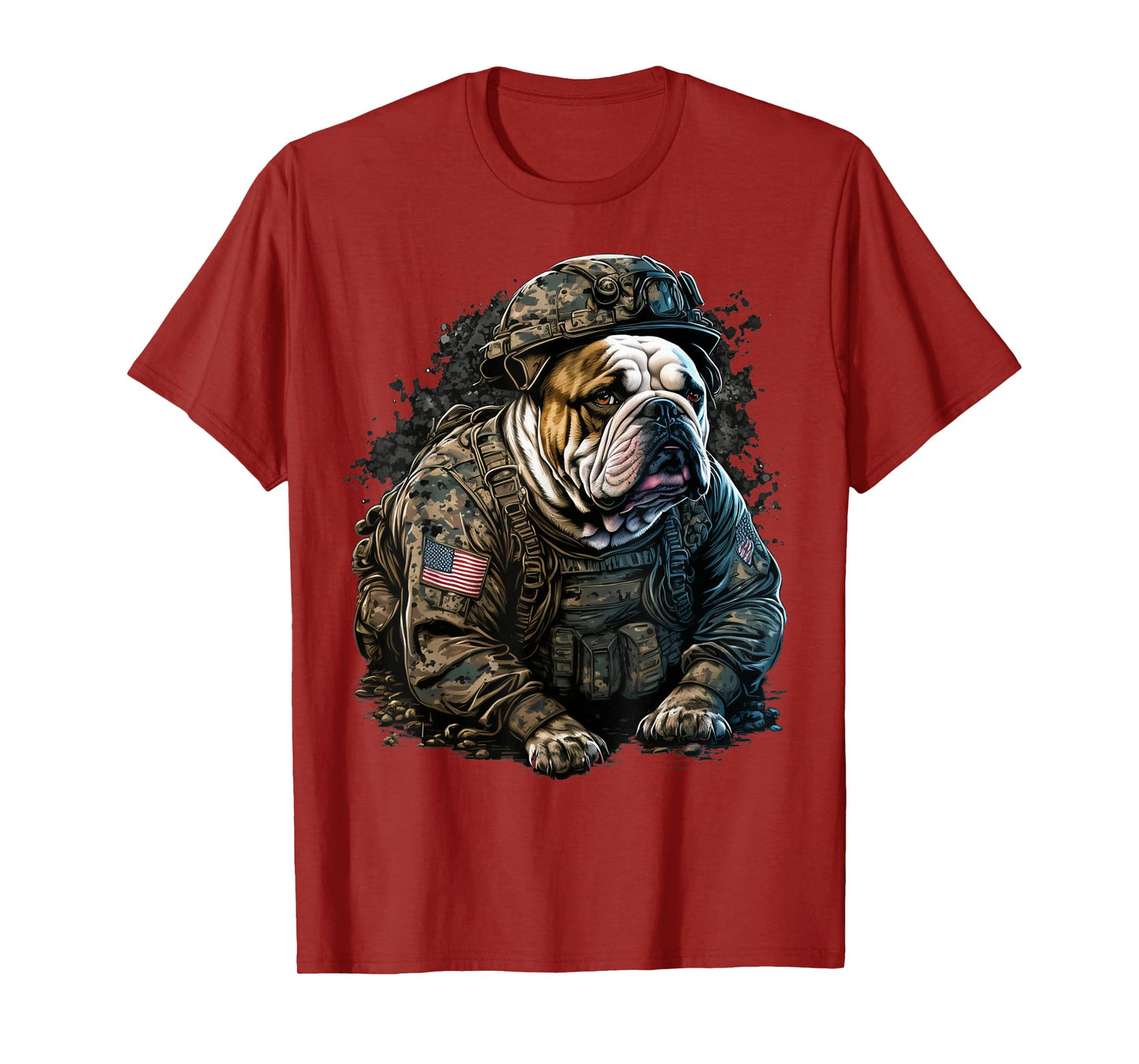 Soldier Bulldog Army Military Bulldog T-Shirt