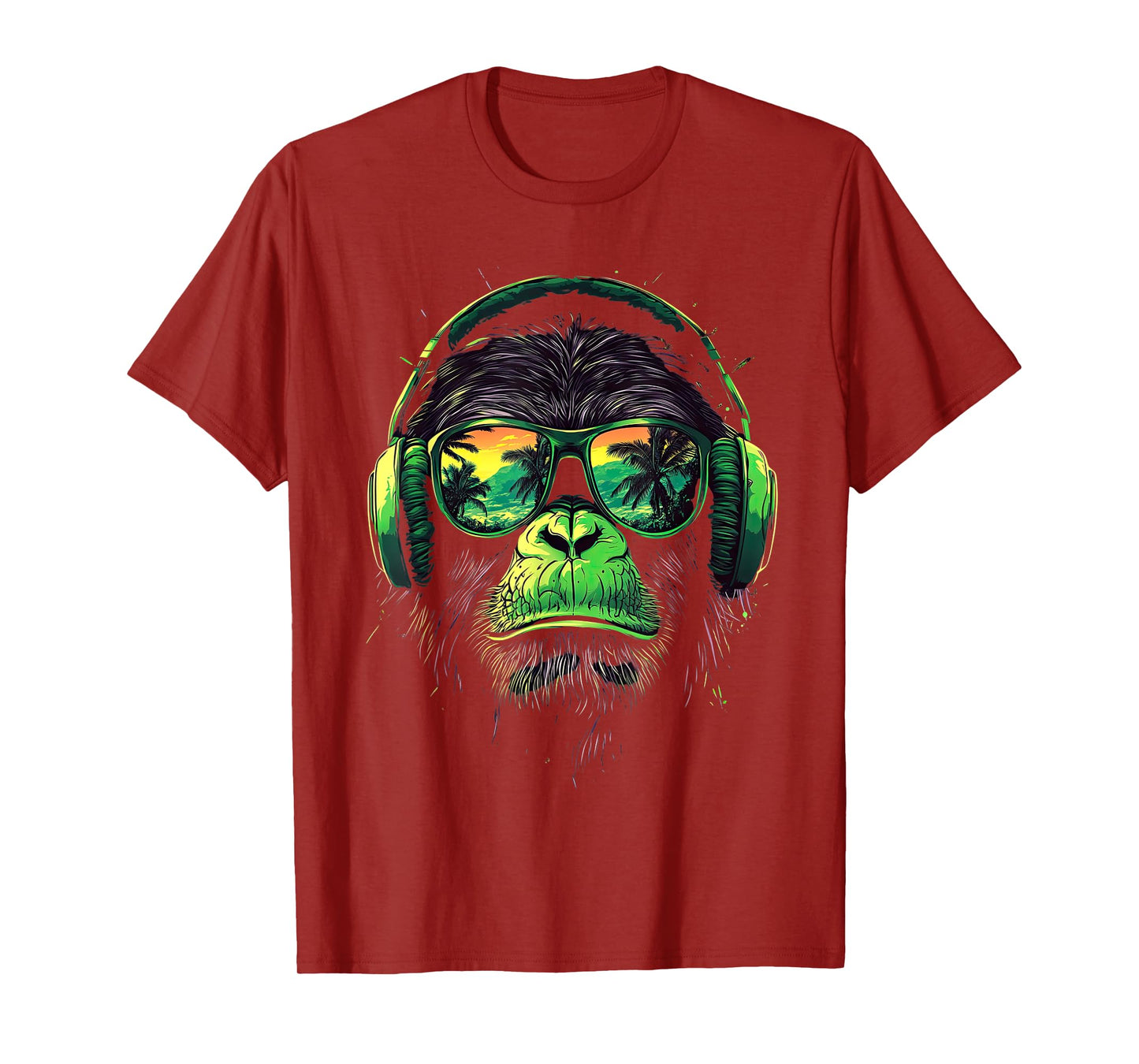 Funny Monkey with sunglasses cool Graffiti Urban art street T-Shirt