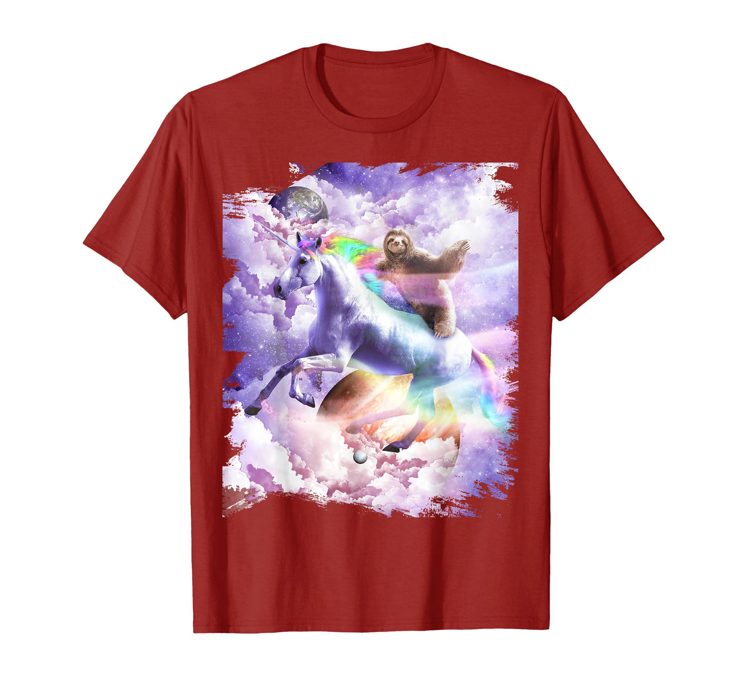 Space Sloth Riding On Unicorn T-Shirt