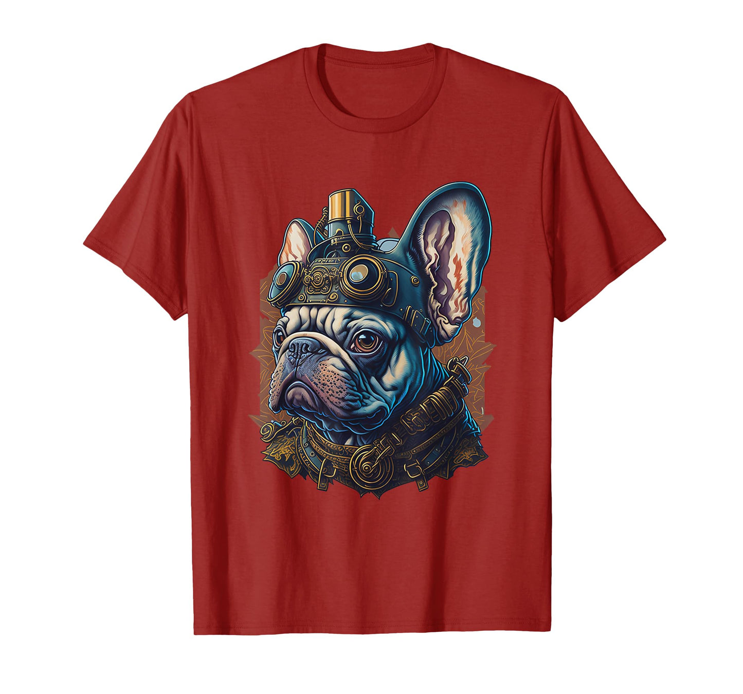 French Bulldog Dogs Steampunk Vintage Machines T-Shirt