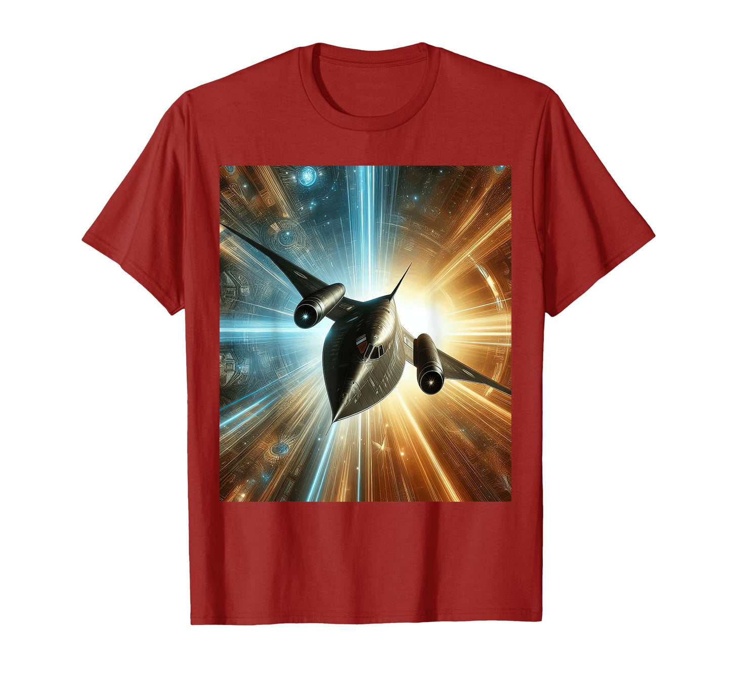 SR-71 Blackbird Blueprint Air Force Military Jet T-Shirt
