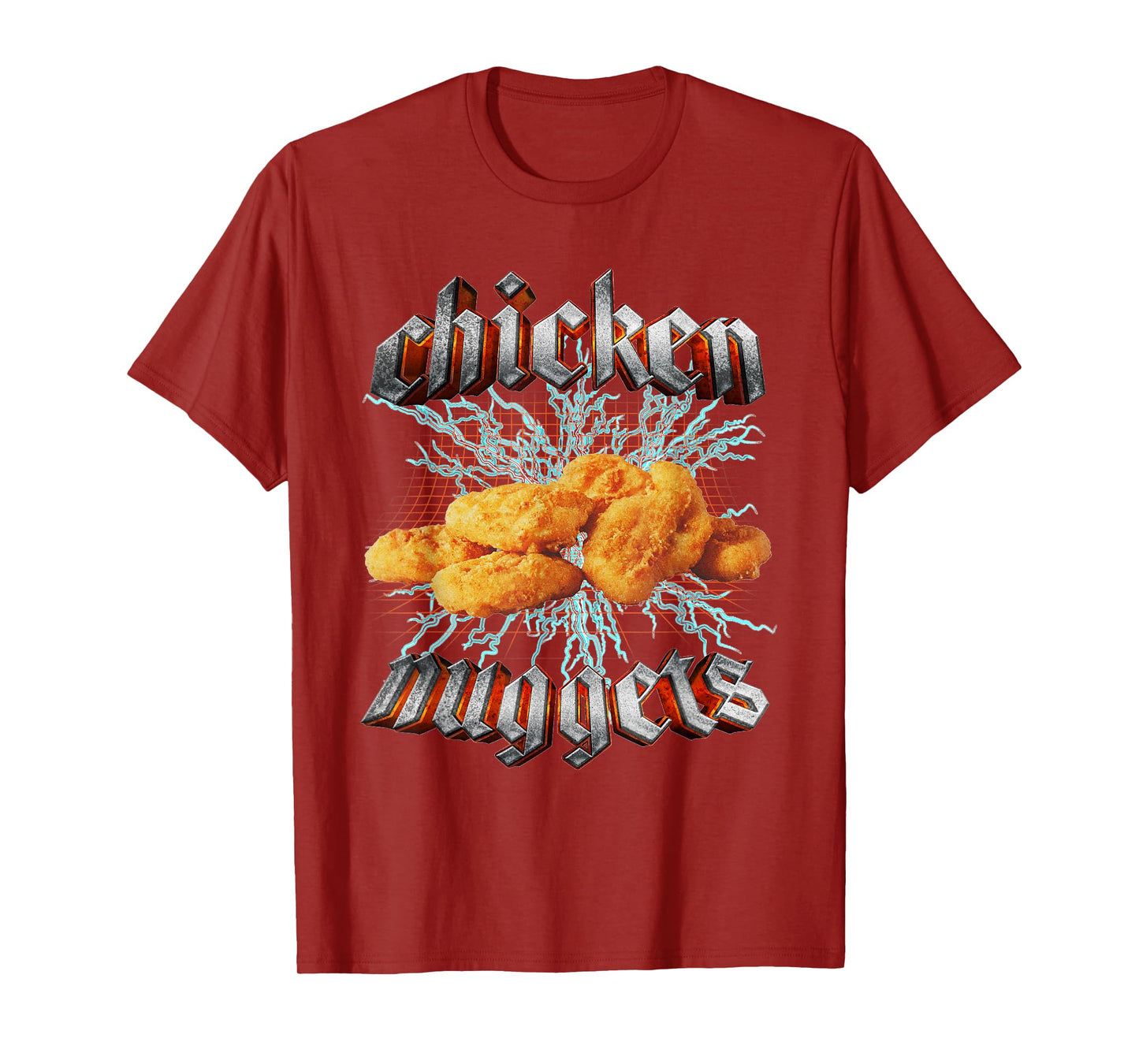 Chicken Nuggets Heavy Metal World Tour Hardcore Music T-Shirt